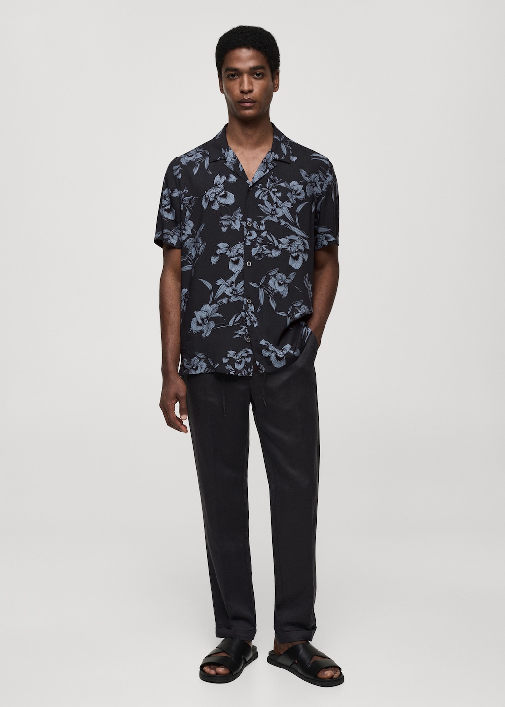 Camicia fluida stampa hawaiana Uomo MANGO Italia