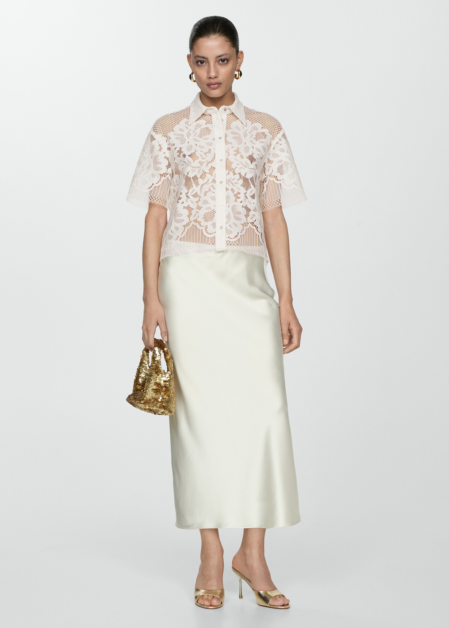 Short-sleeved embroidered shirt - General plane