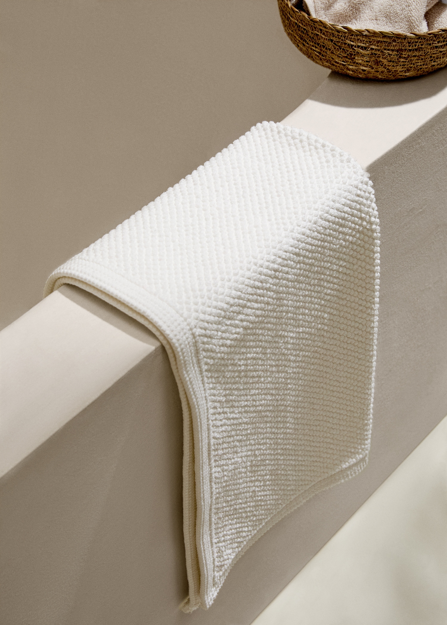 100% cotton bouclé bath rug - General plane