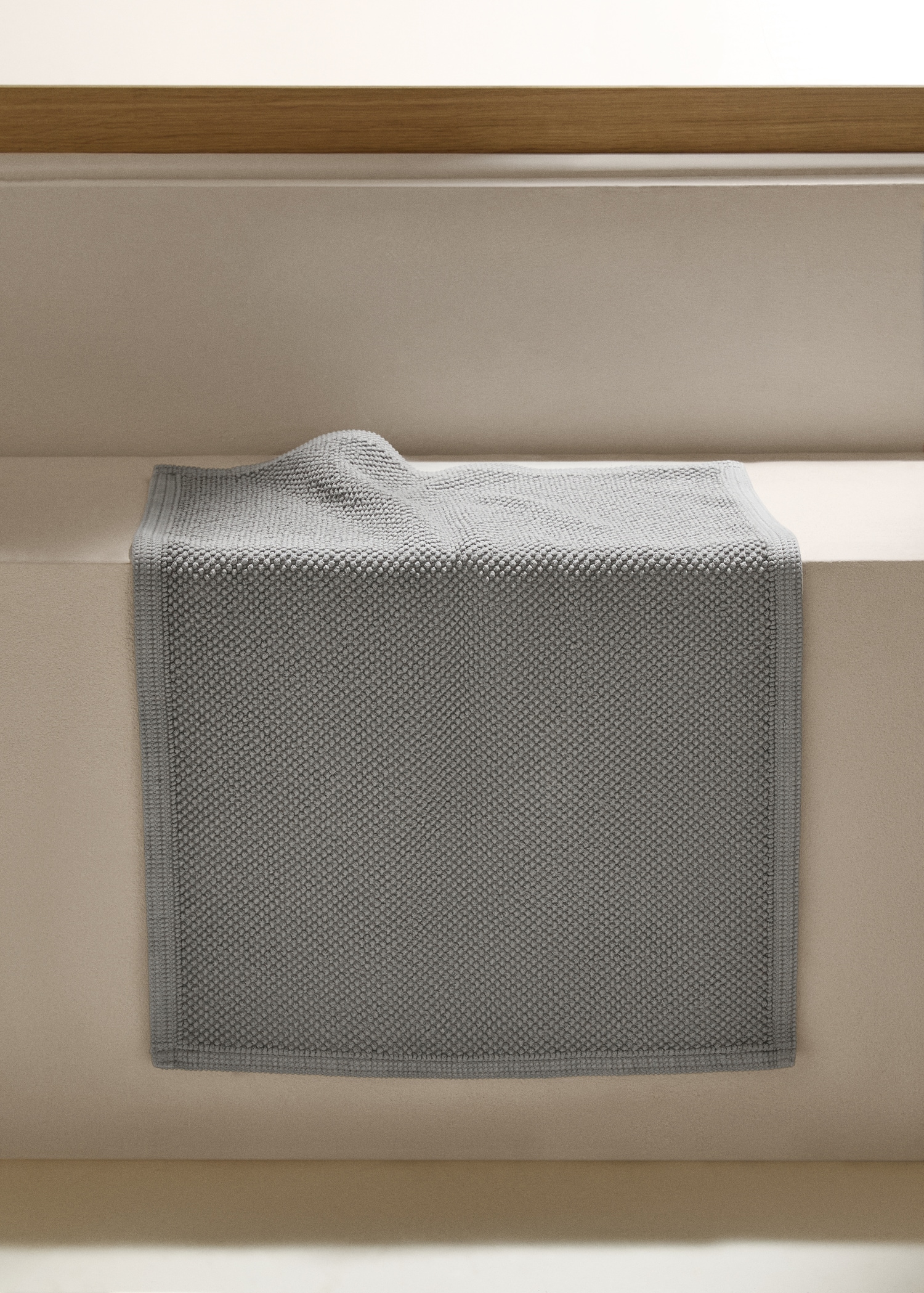 100% cotton bouclé bath rug - General plane