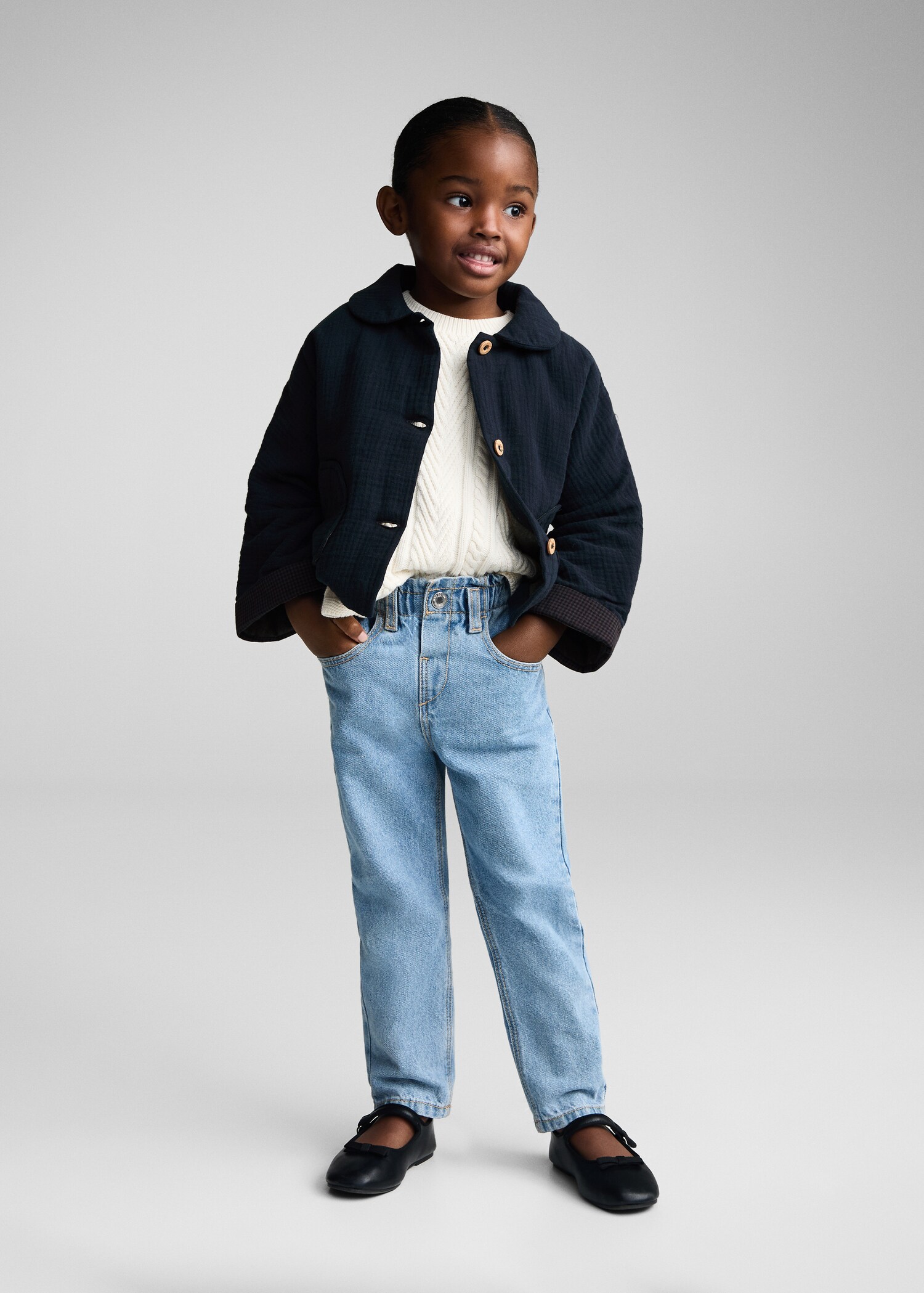 Cheesecloth jacket with pockets - General plane