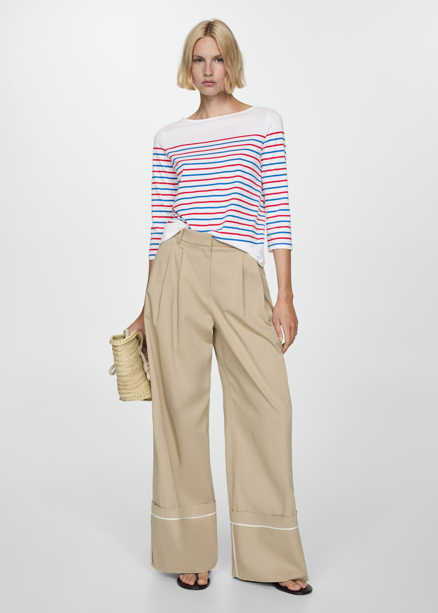Striped boat-neck t-shirt - General plane