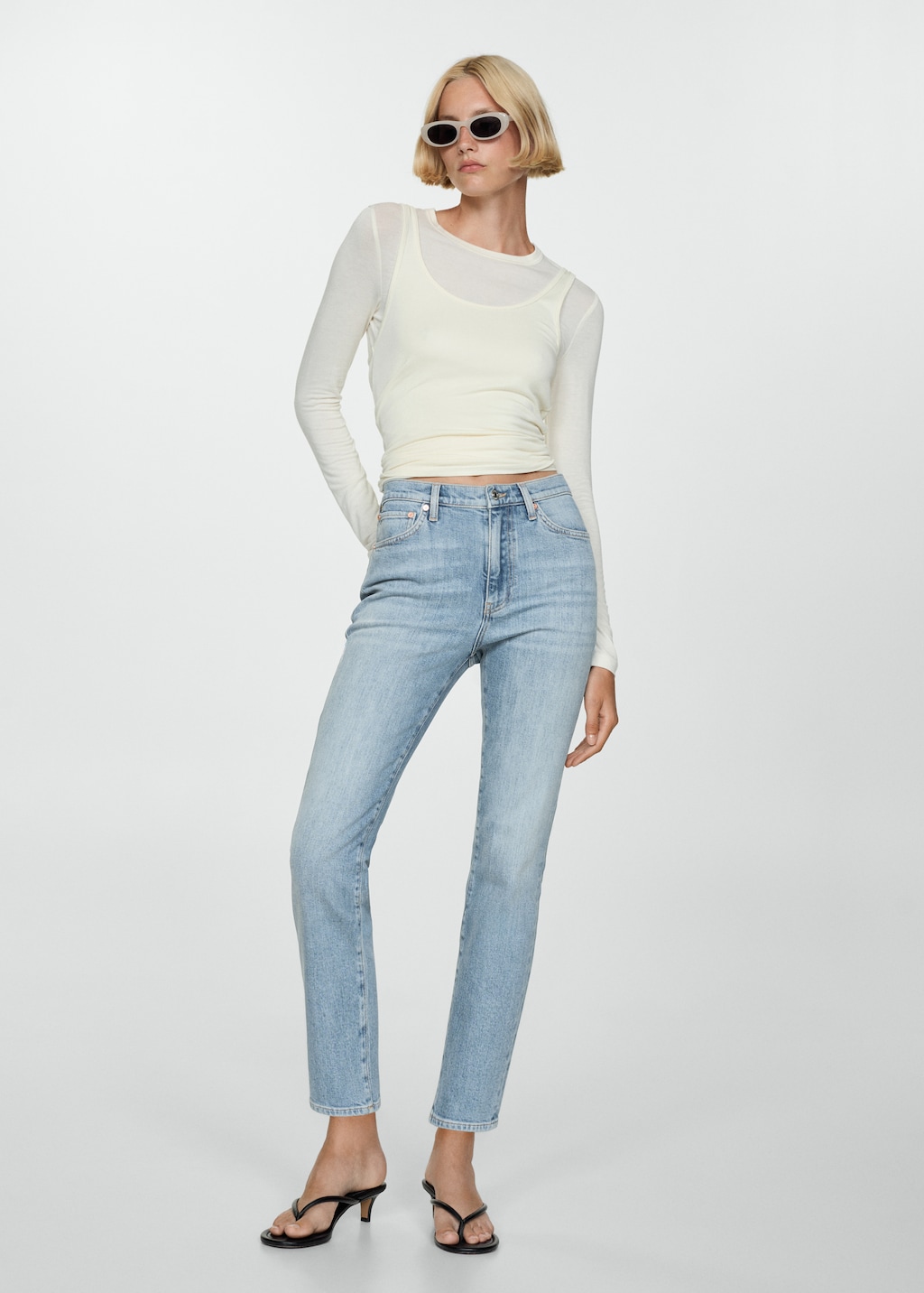 Claudia slim fit cropped jeans Women MANGO United Kingdom