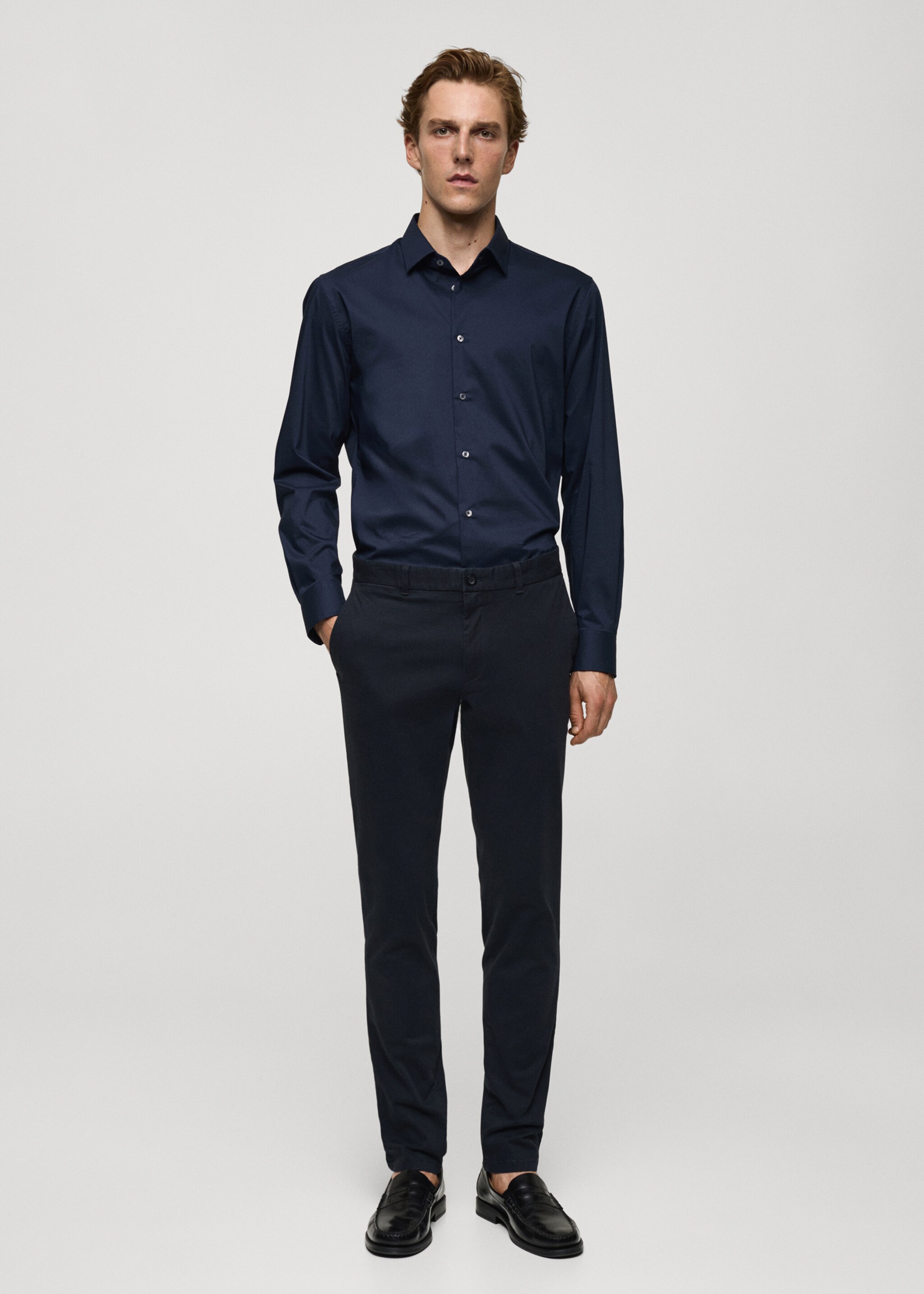 Рубашка regular fit из хлопка стретч - Общий план