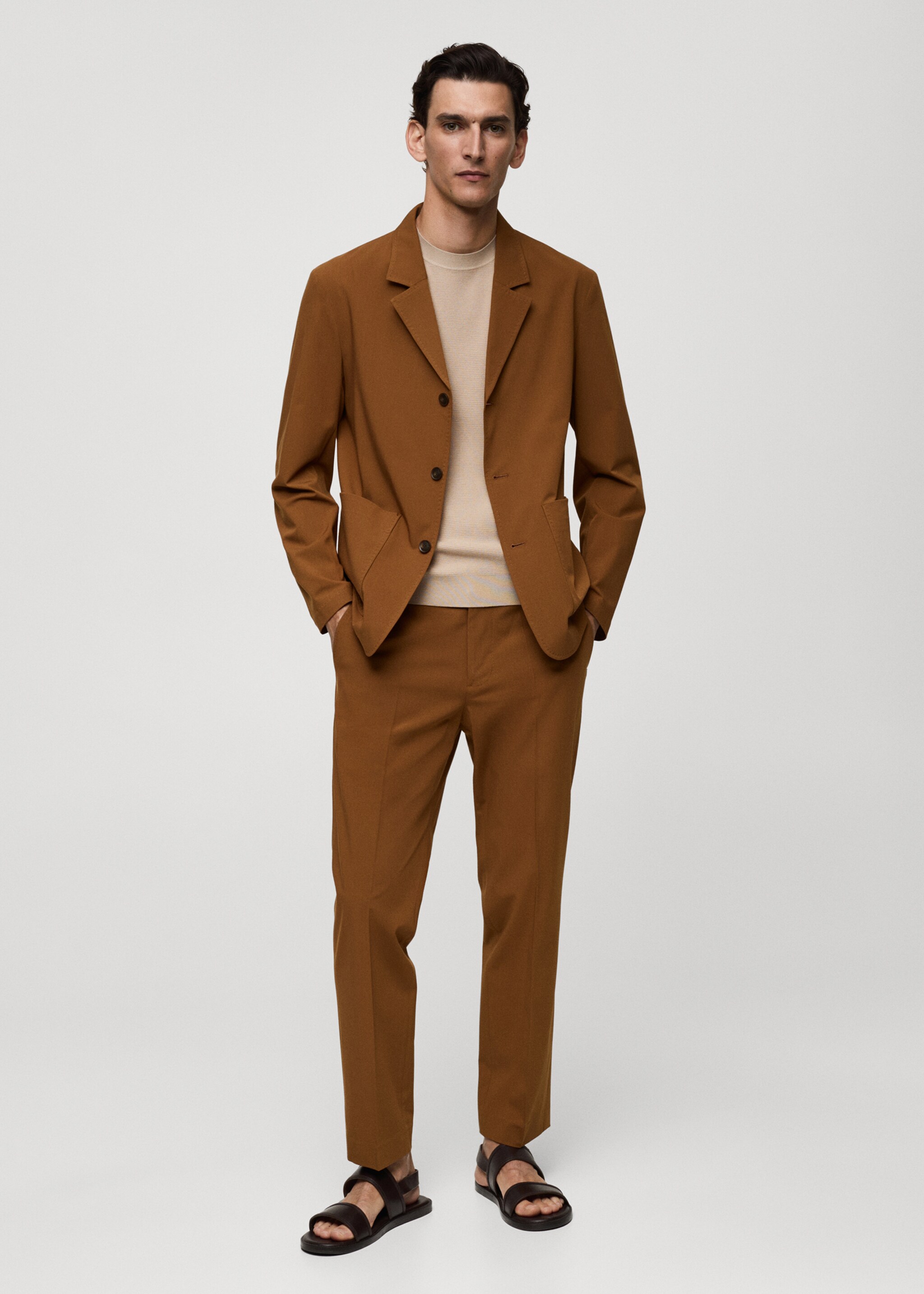 Slim-fit suit jacket with pockets - General plane