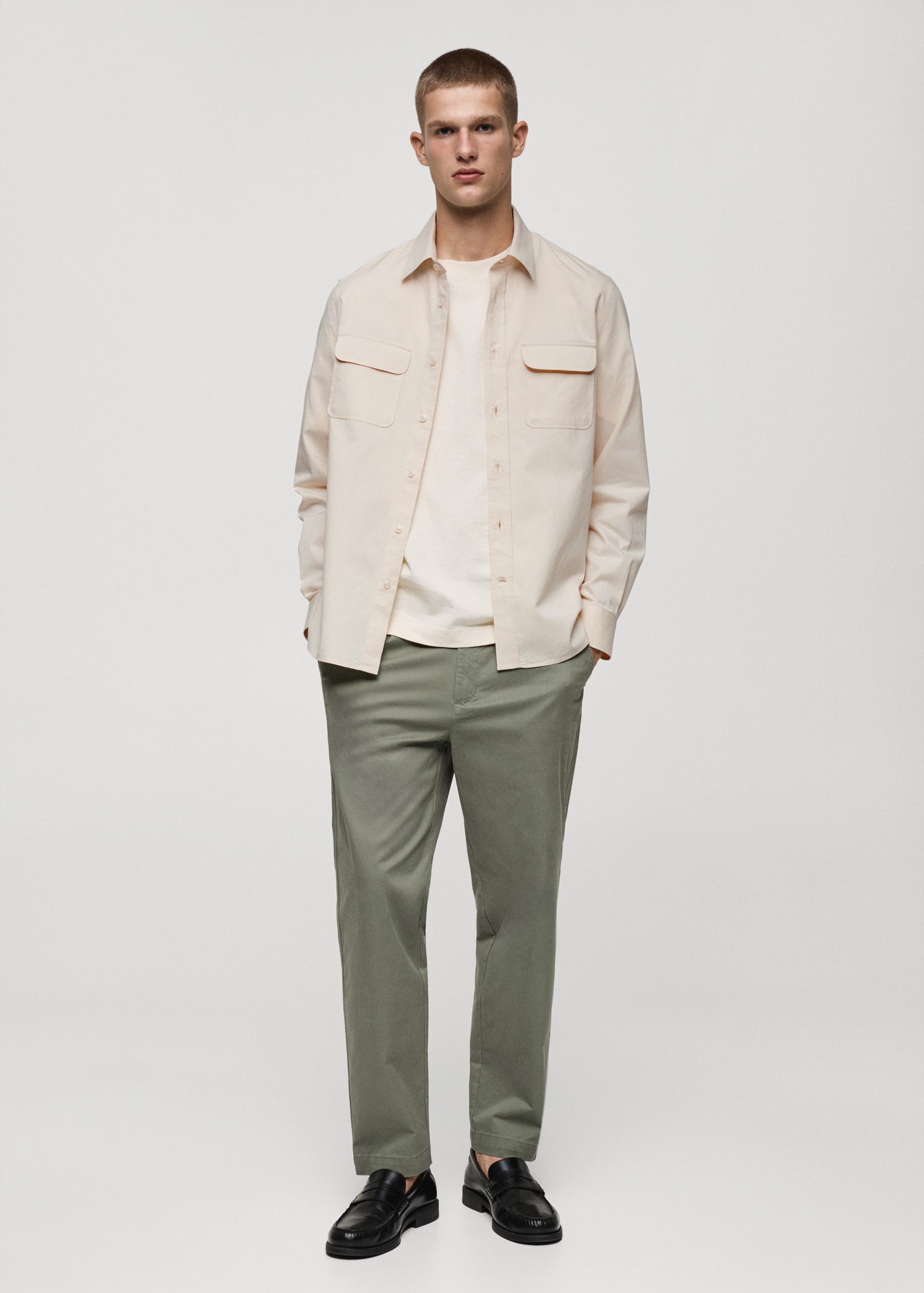 Surchemise twill coton poches - Plan général