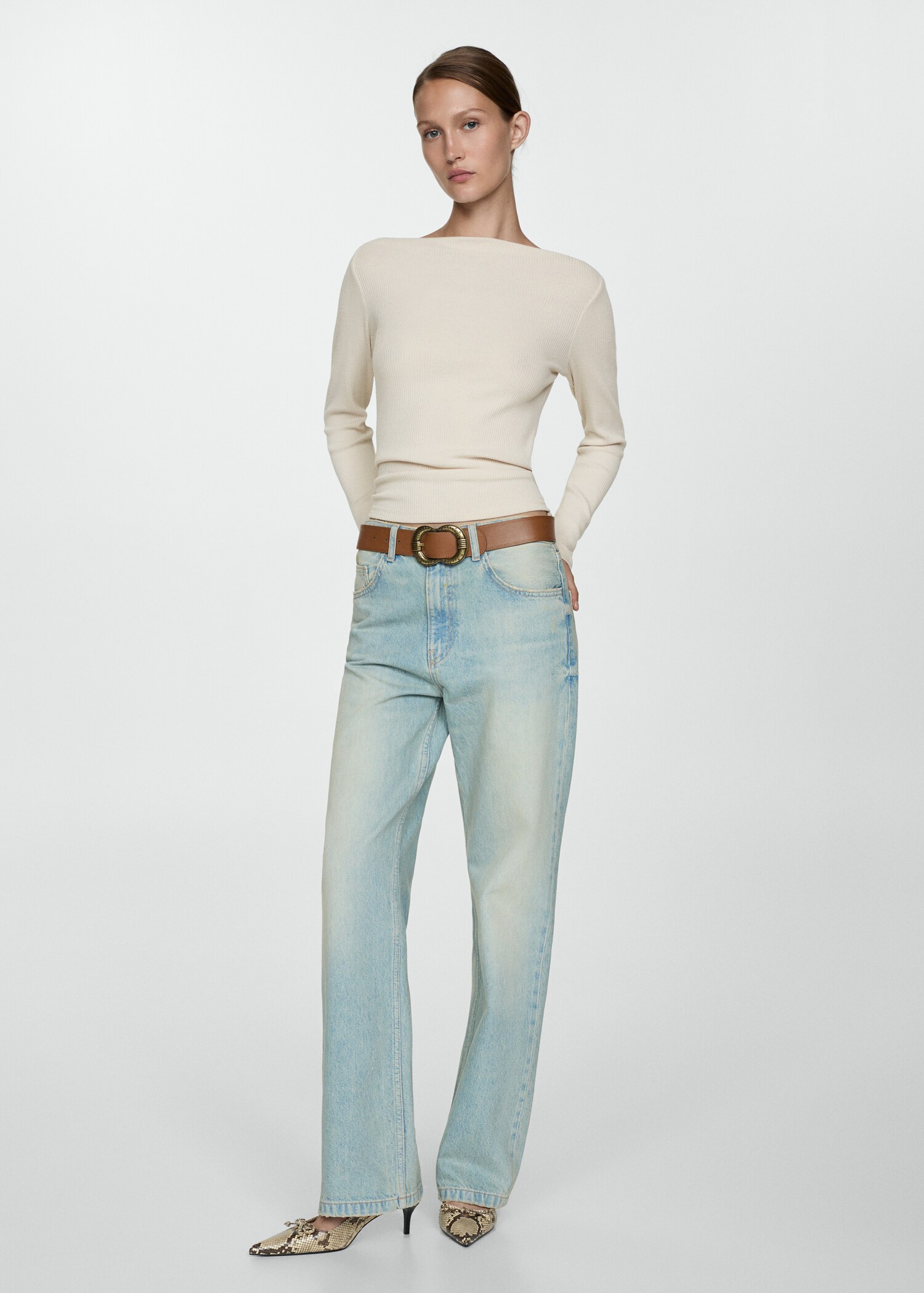Long-sleeved knitted t-shirt - General plane