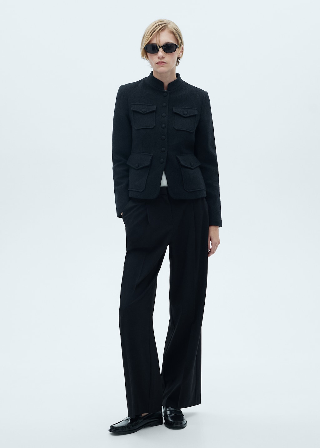 Mango Wideleg pleated pants thumbnail