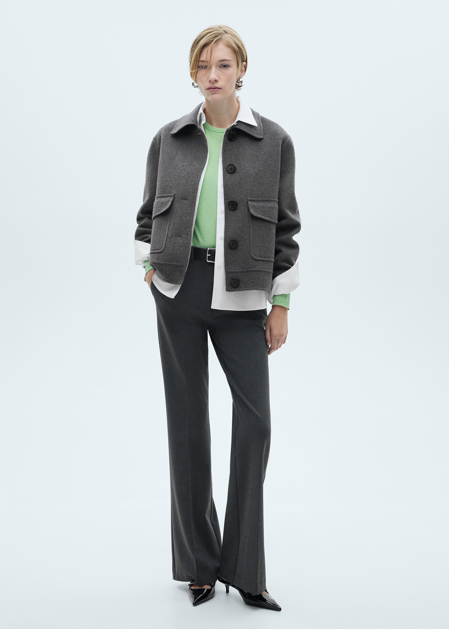 Woll-Mix-Jacke mit Seitentaschen - Damen | MANGO Deutschland Woll-Mix-Jacke mit Seitentaschen - Damen | MANGO Deutschland
