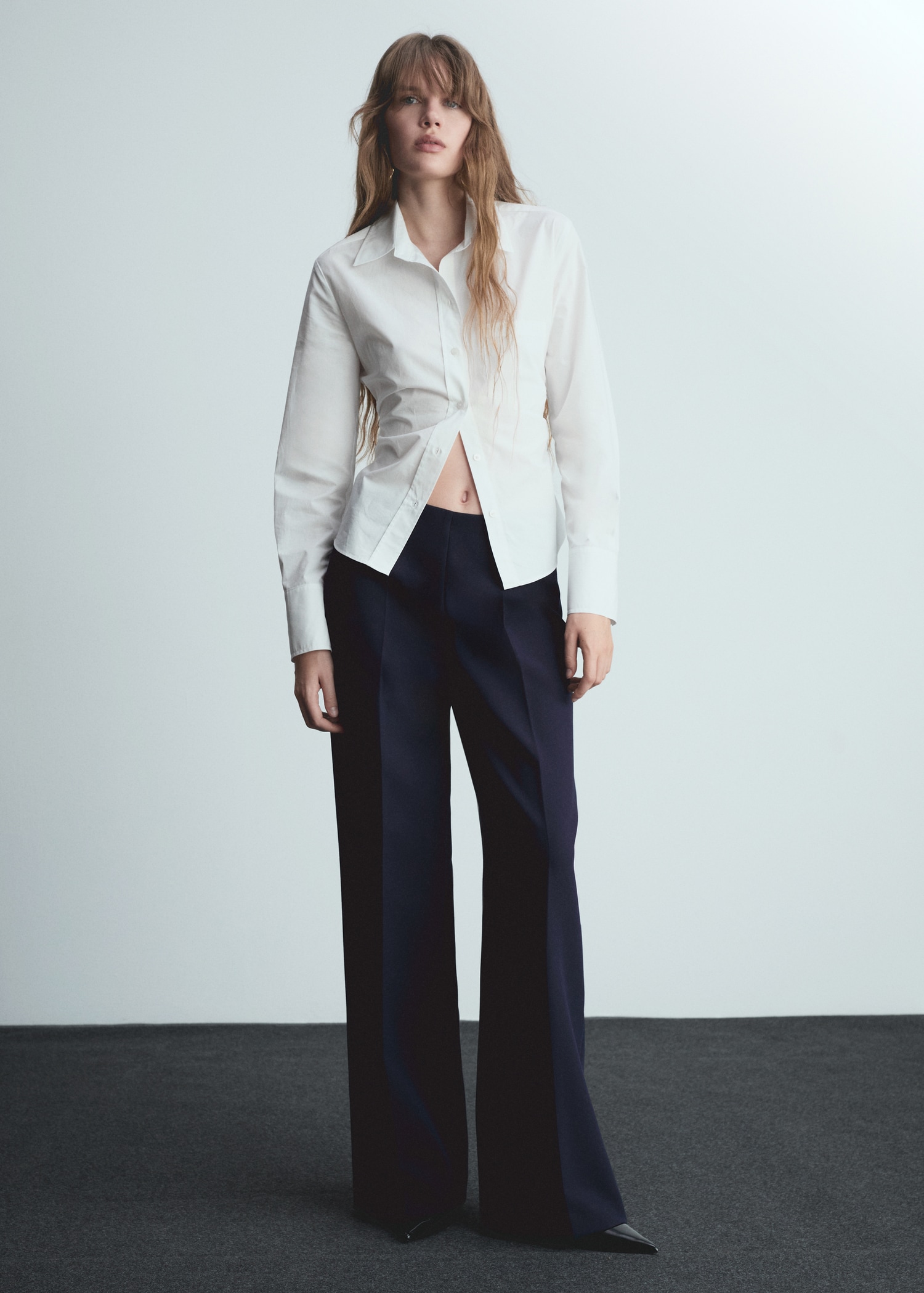 Wideleg pleated trousers - General plane