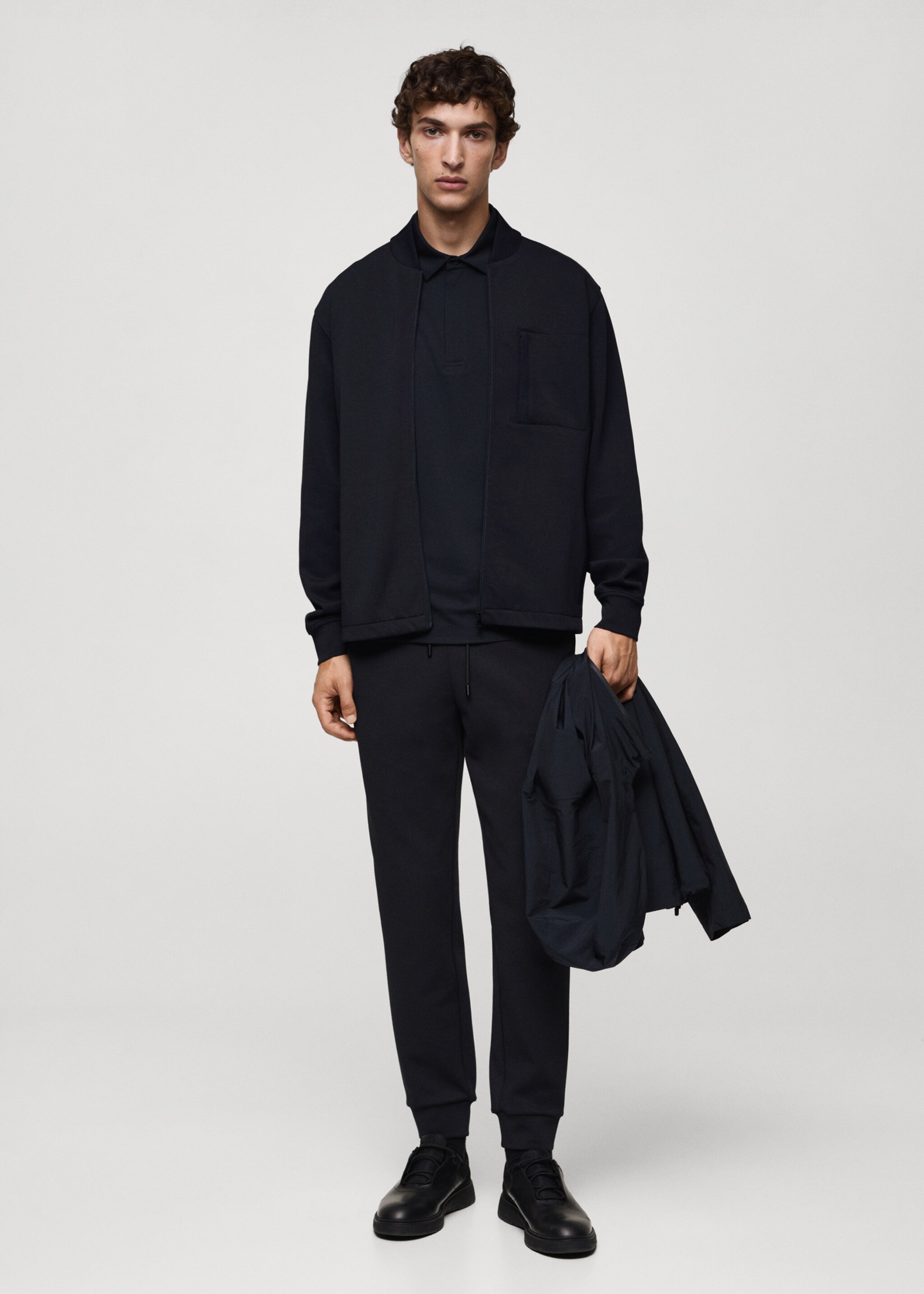 Bomber sweatshirt with anti-odour technology - General plane