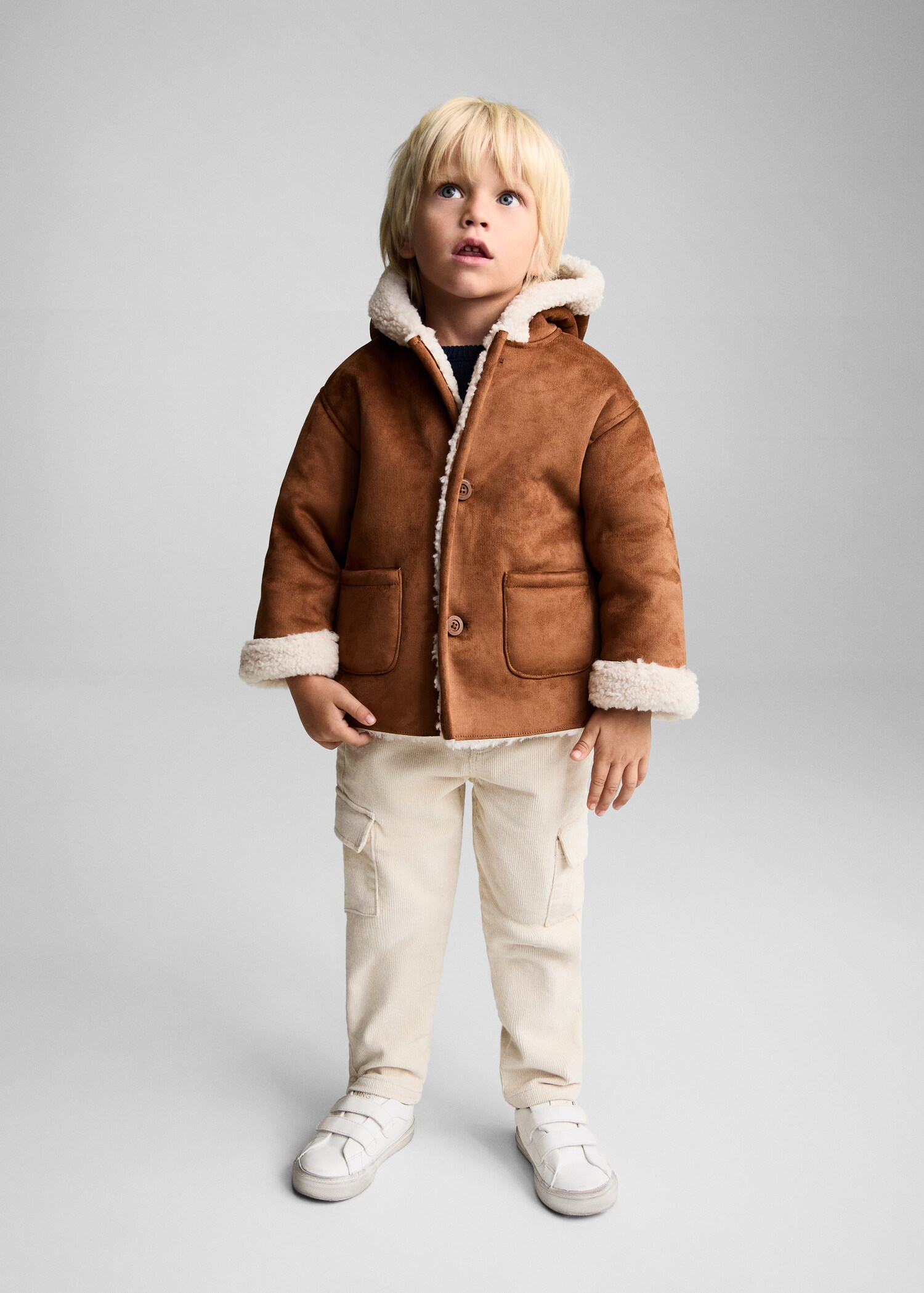 Manteau suédine en imitation mouton - Plan général