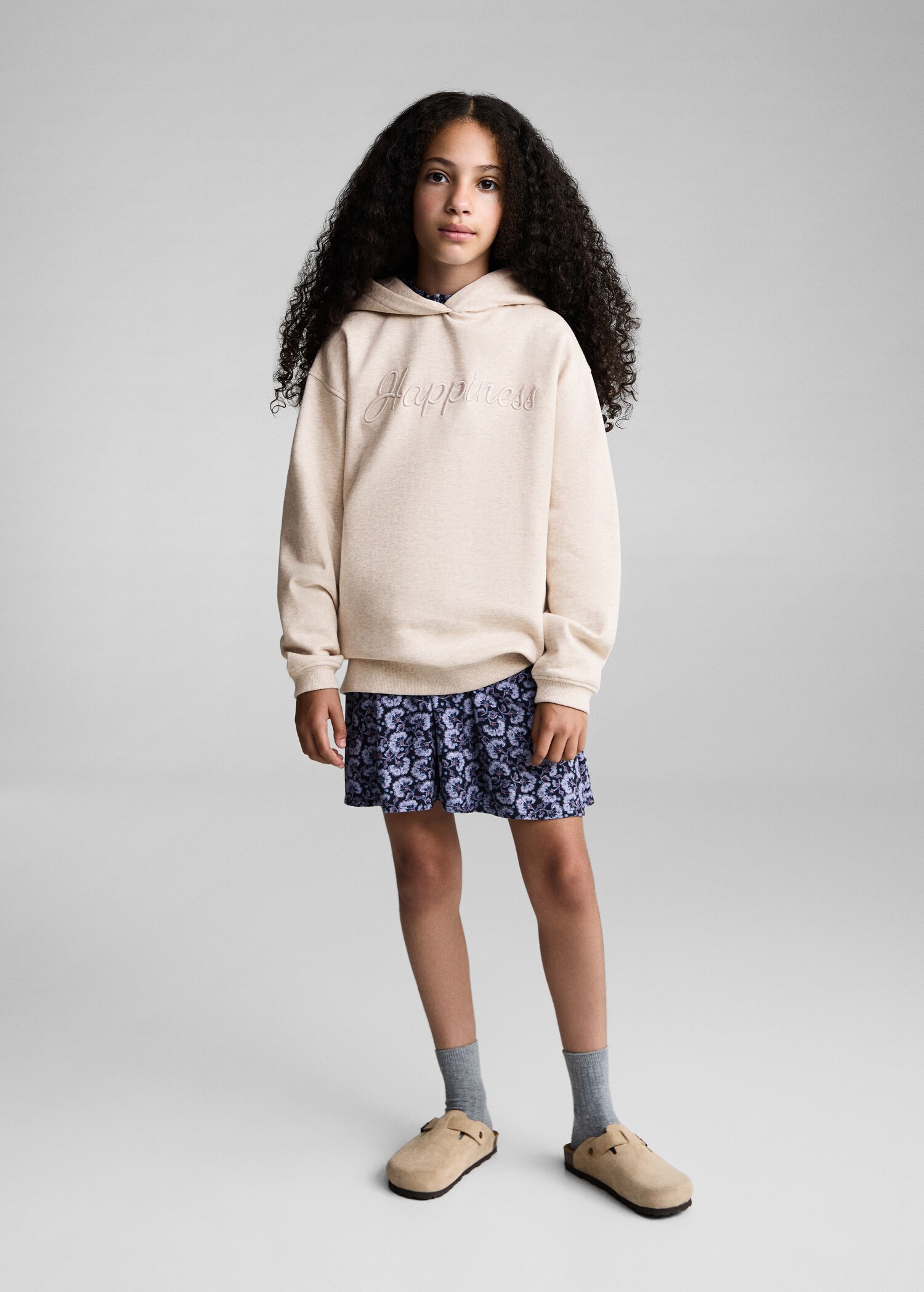 Embroidered detail cotton sweatshirt - General plane