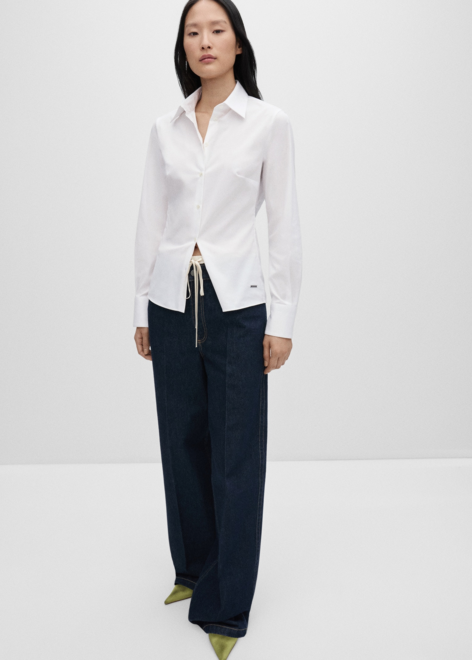 Slim-fit poplin shirt - General plane
