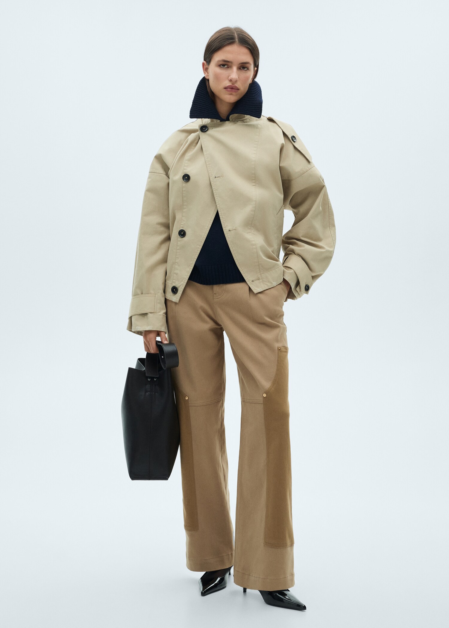 Contrasting panels trousers - General plane