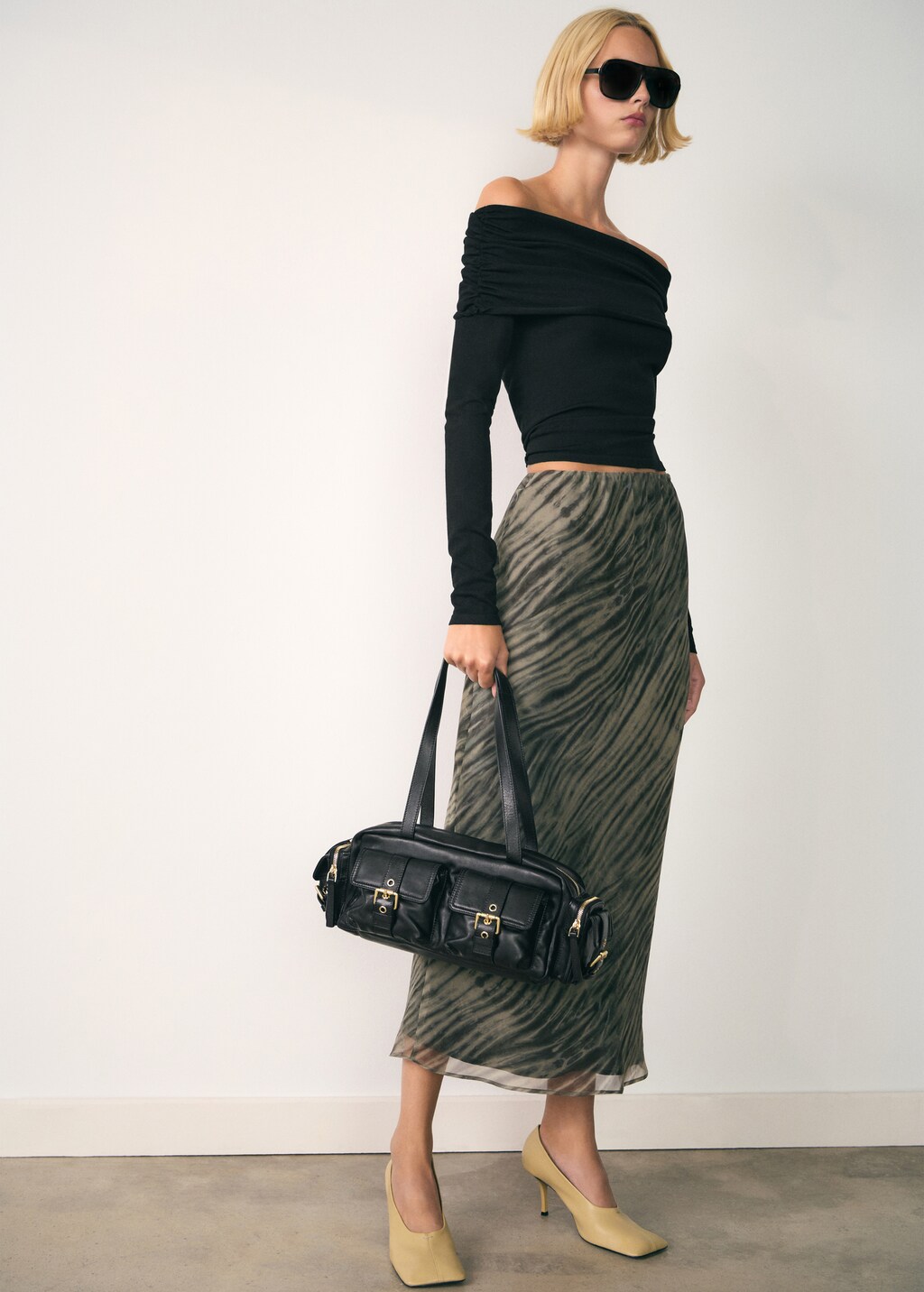 Printed organza skirt - Women | MANGO Japan Printed organza skirt - Women | MANGO Japan