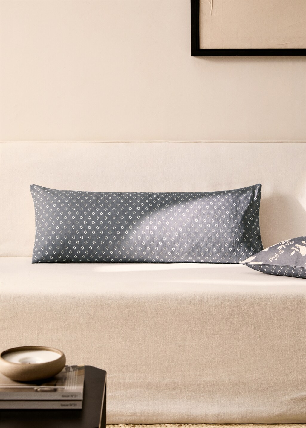 Cotton printed cushion cover 35x90cm Home MANGO USA