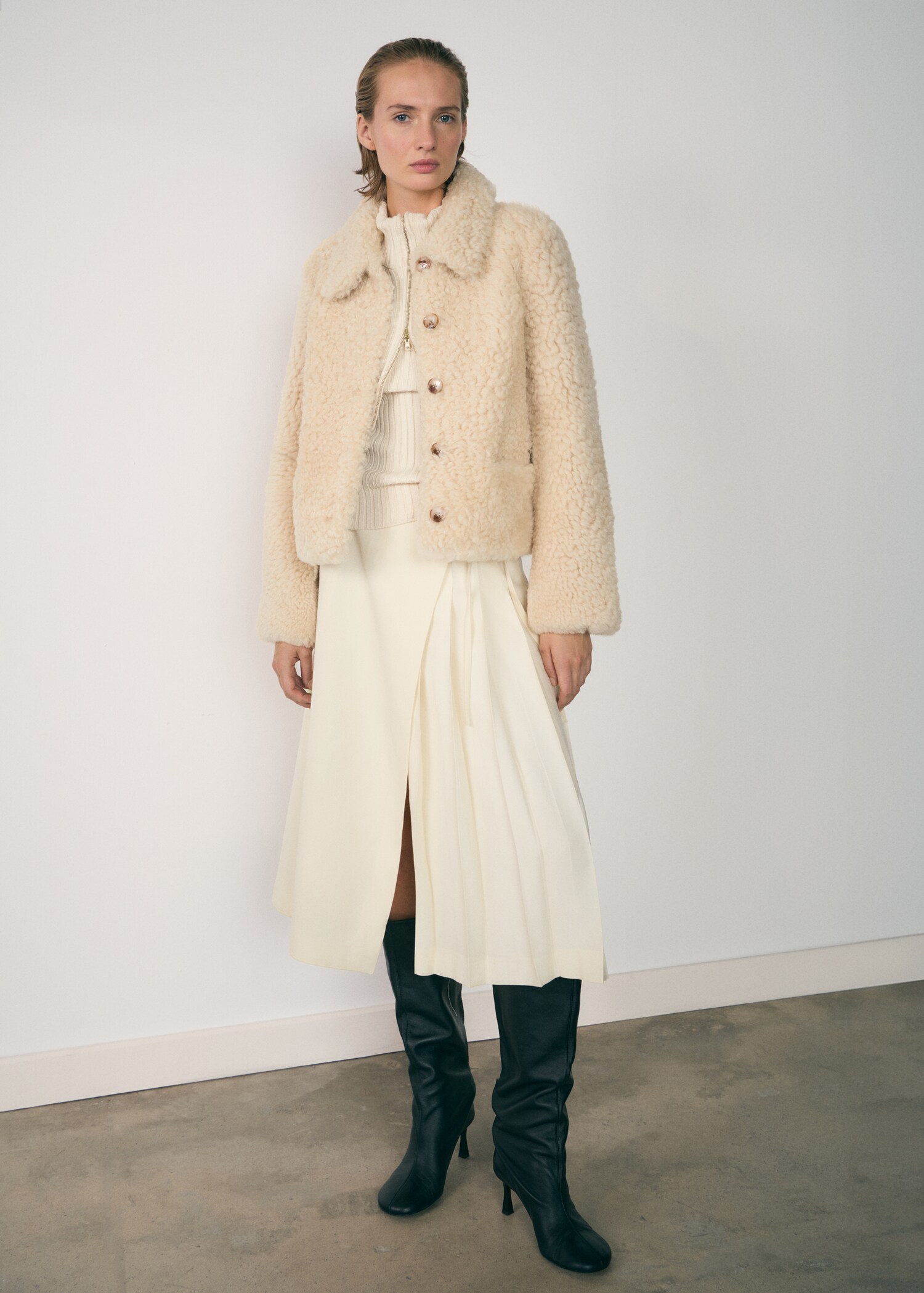 Lyocell skirt with bow - General plane