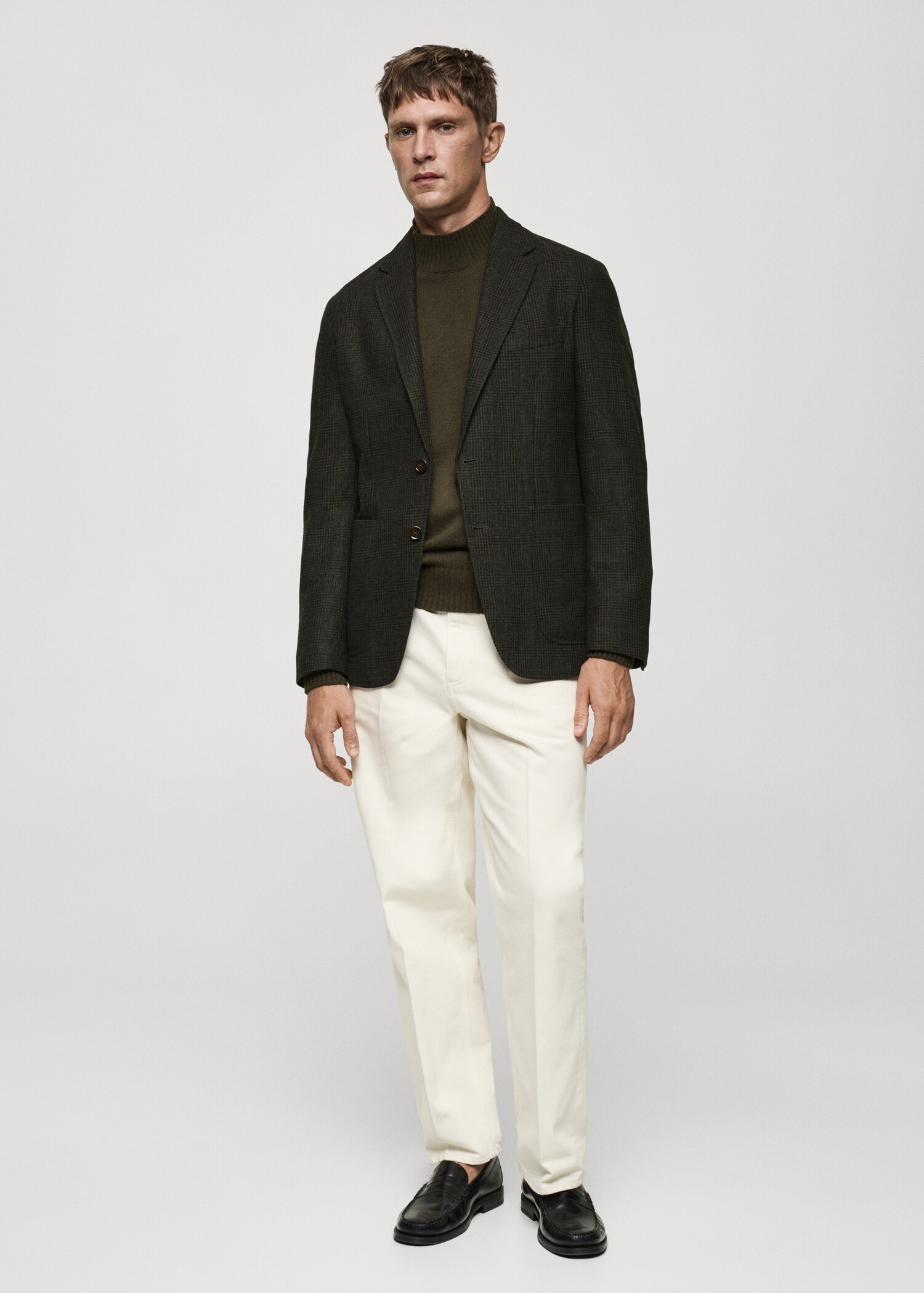 Veste slim-fit laine mélangée - Plan général