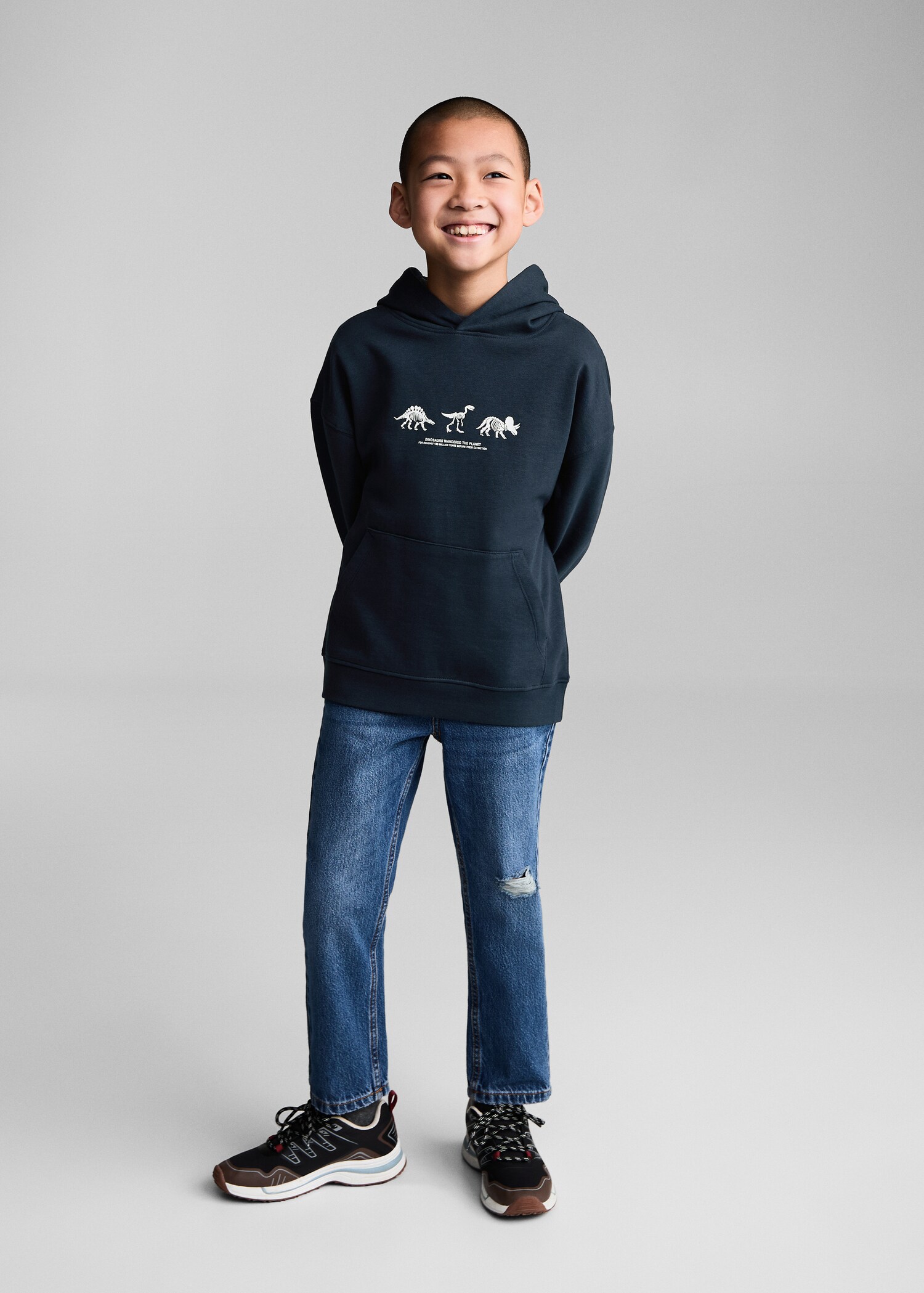 Sweat-shirt imprimé dinosaures - Plan général