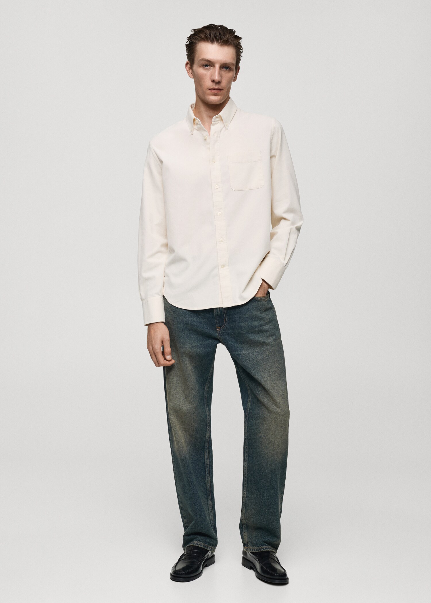 Classic Fit-Feincordhemd - Allgemeine Ansicht