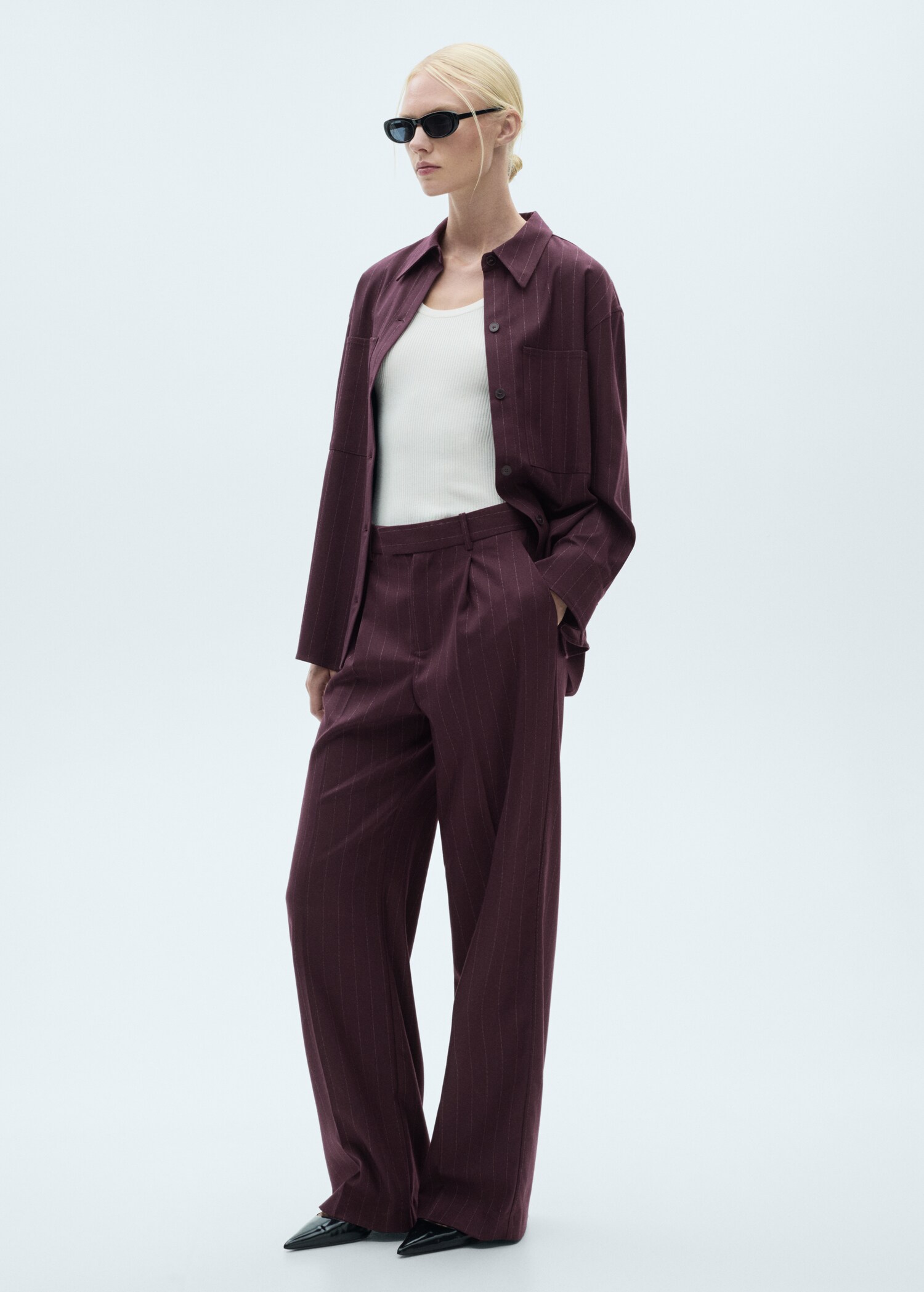 Pinstripe overshirt - General plane