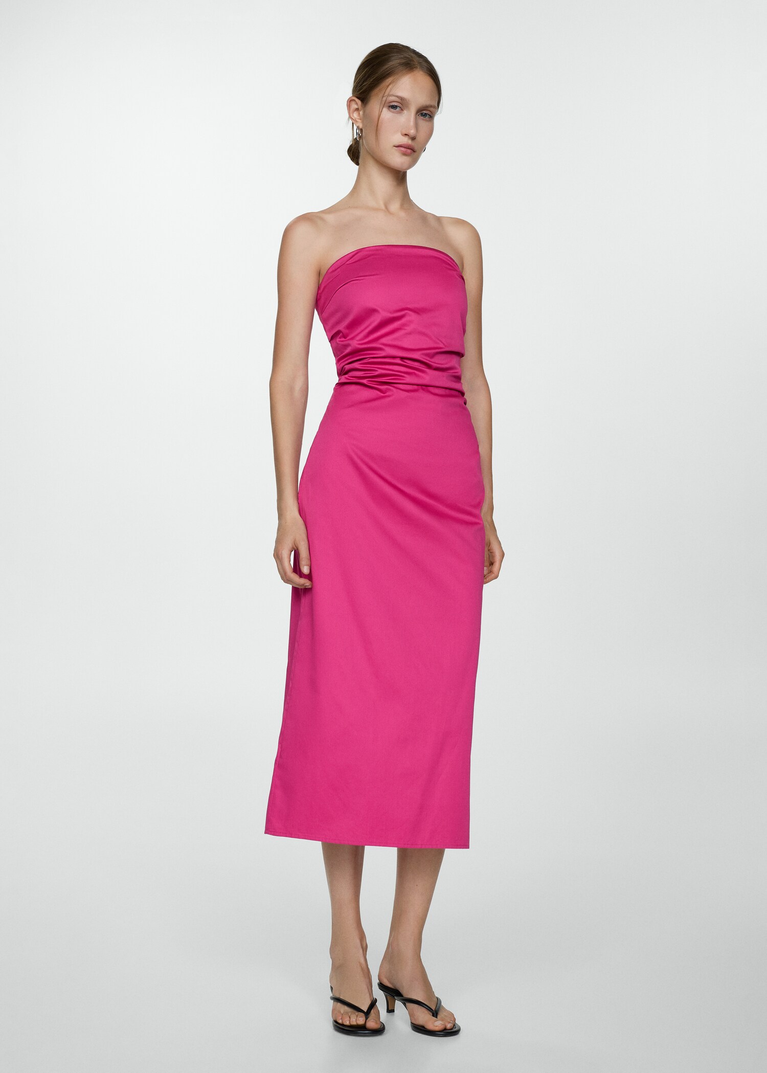 Vestido caicai drapeado - Plano geral