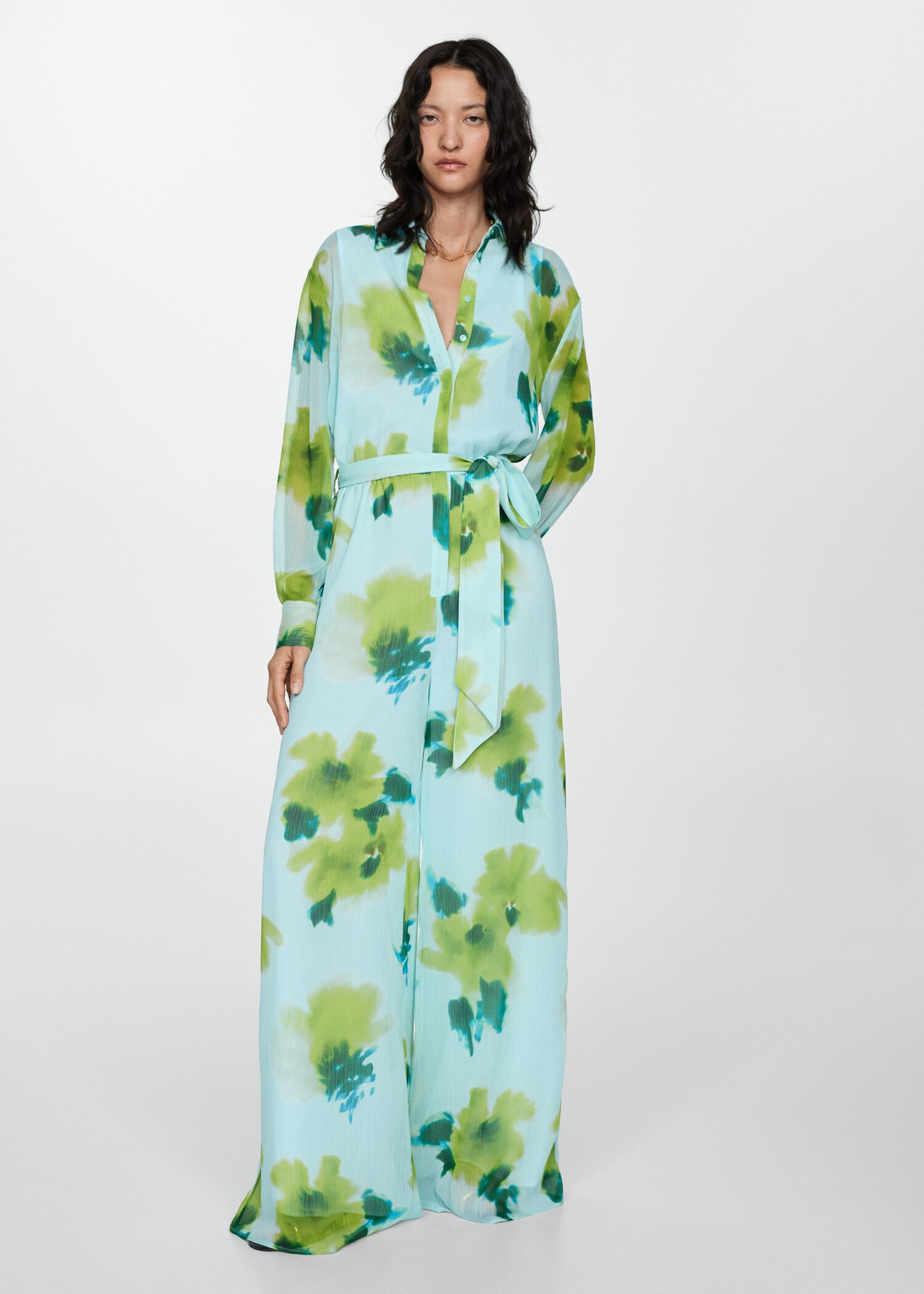 Printed jumpsuit with bow - General plane