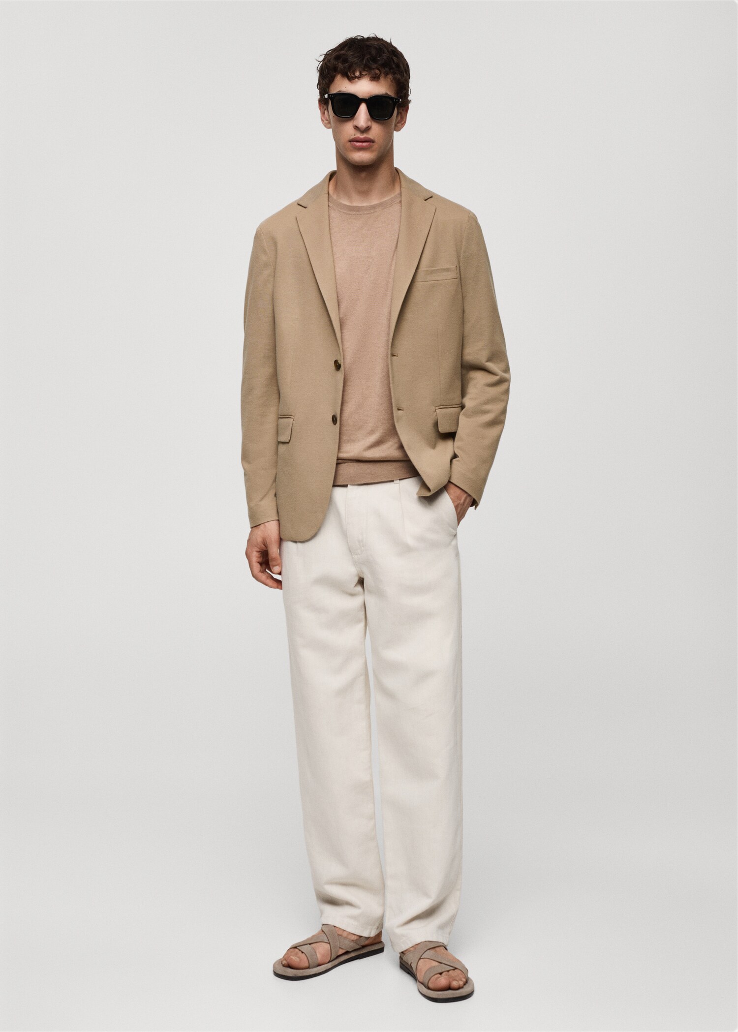 Veste slim fit microstructure - Plan général