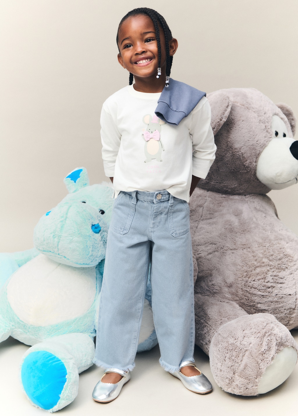 Jupe culotte jean bas effiloche Enfants MANGO Suisse
