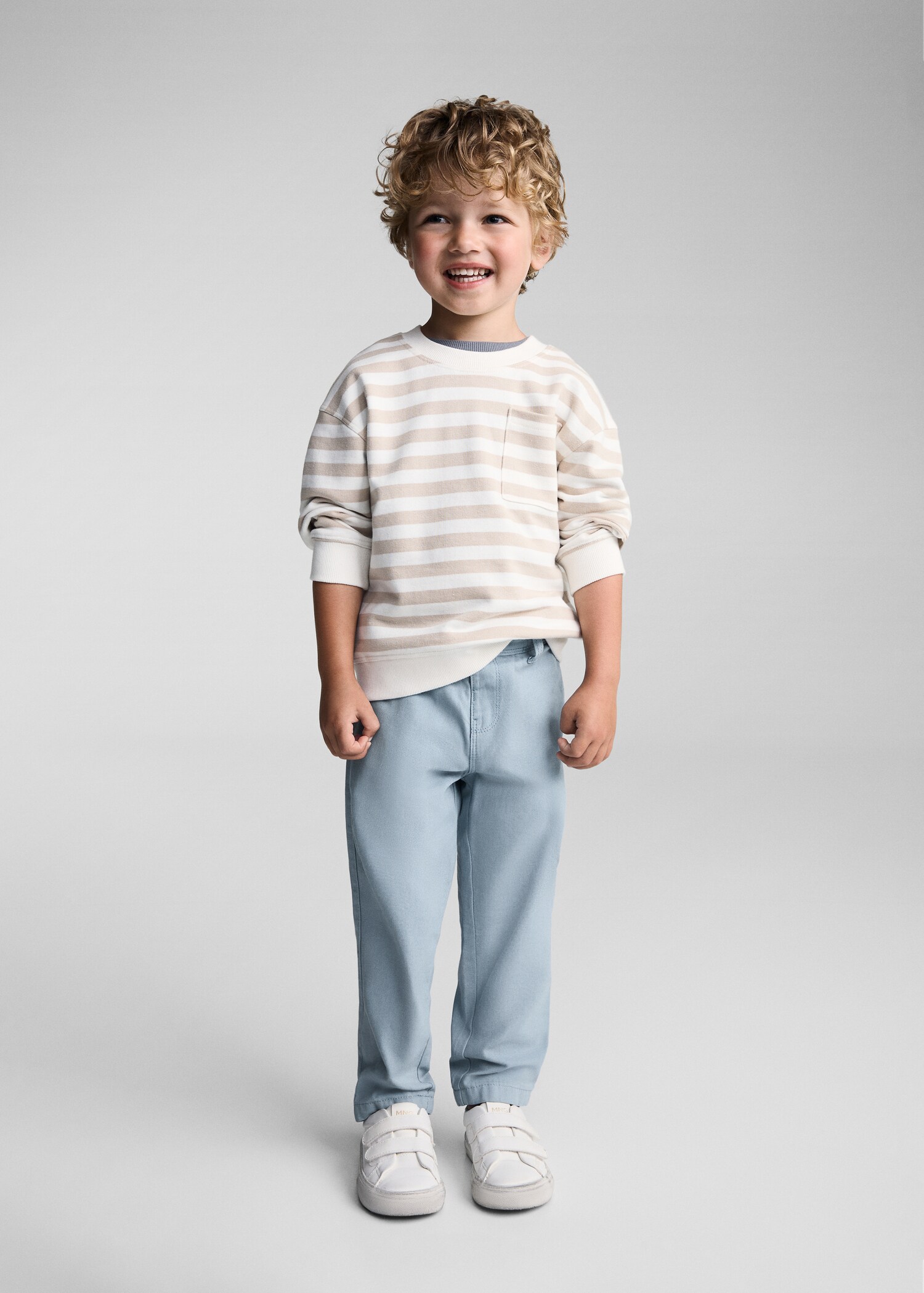 Straight-fit cotton trousers - General plane