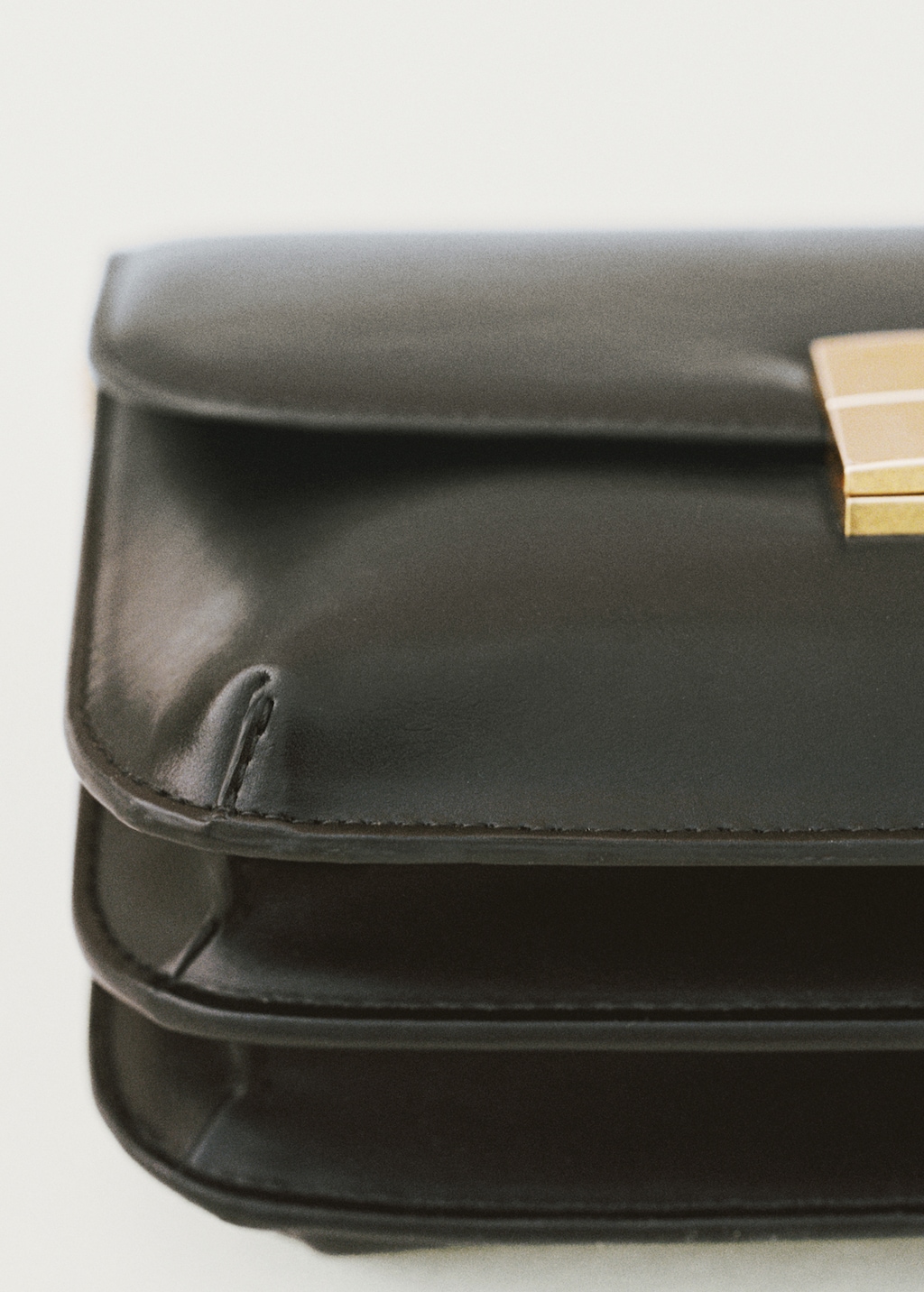 MANGO Crossbody bag with metal closure leather One size Woman