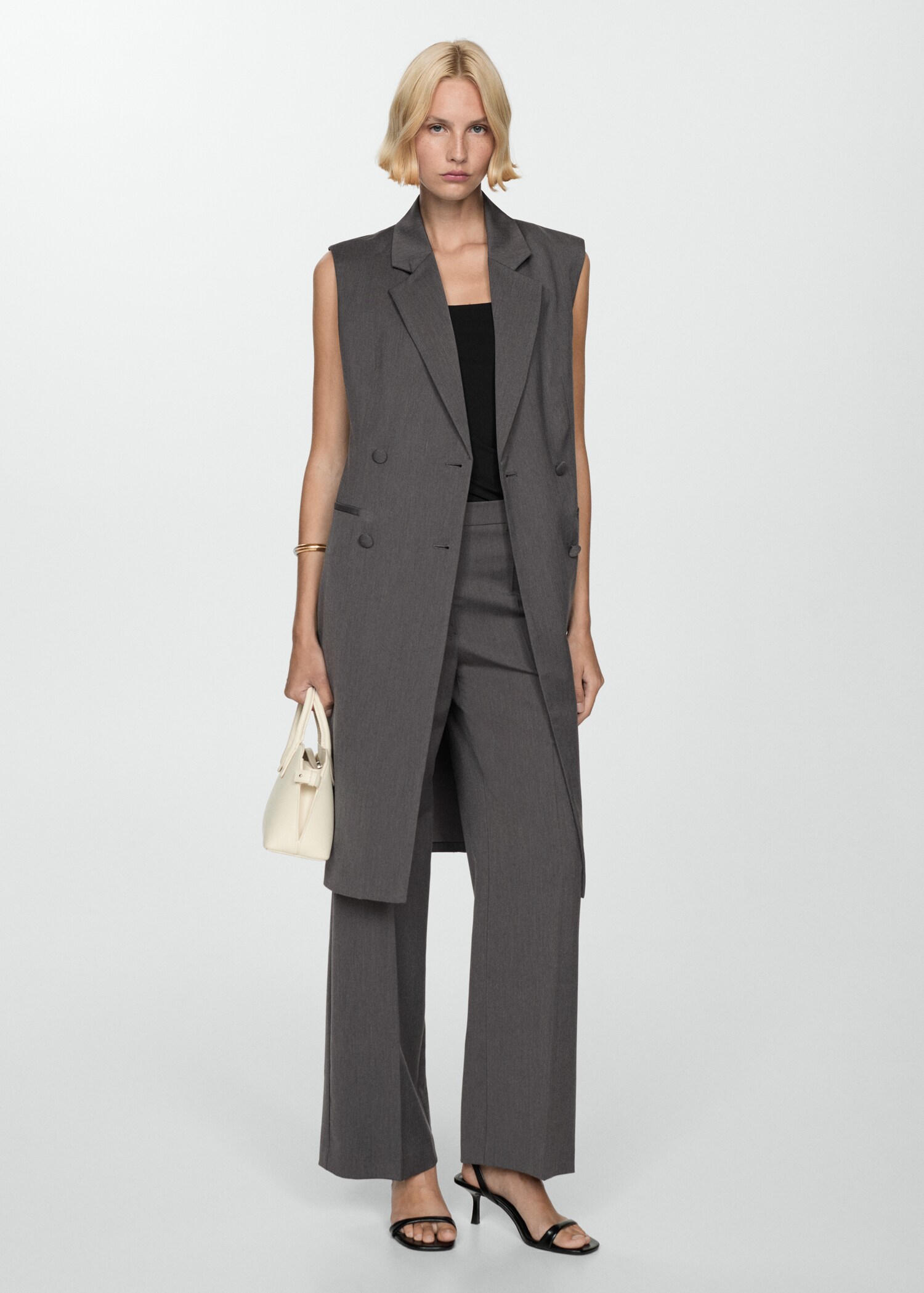 Straight-fit pleated trousers - General plane