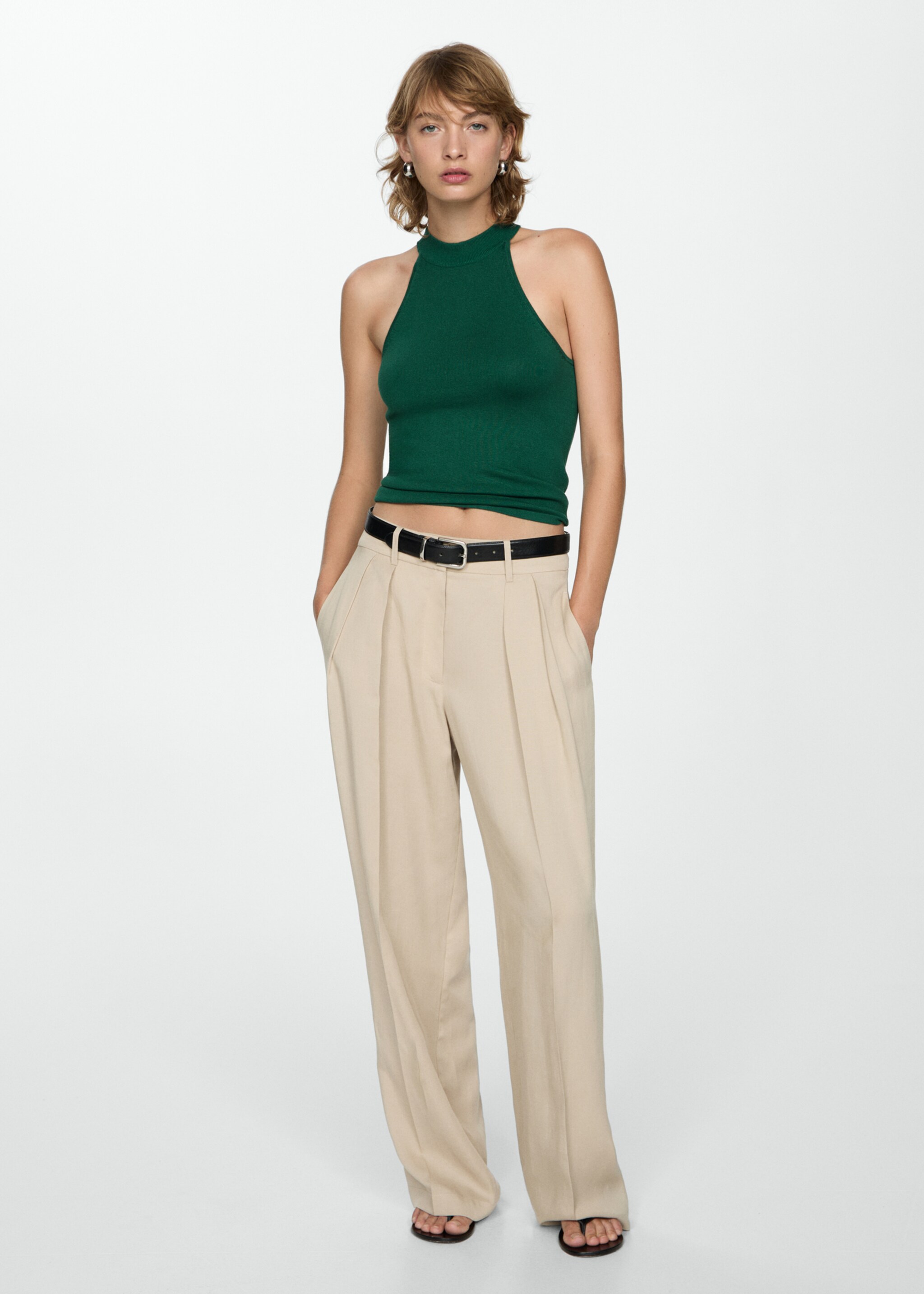 Top punto cuello halter - Plano general