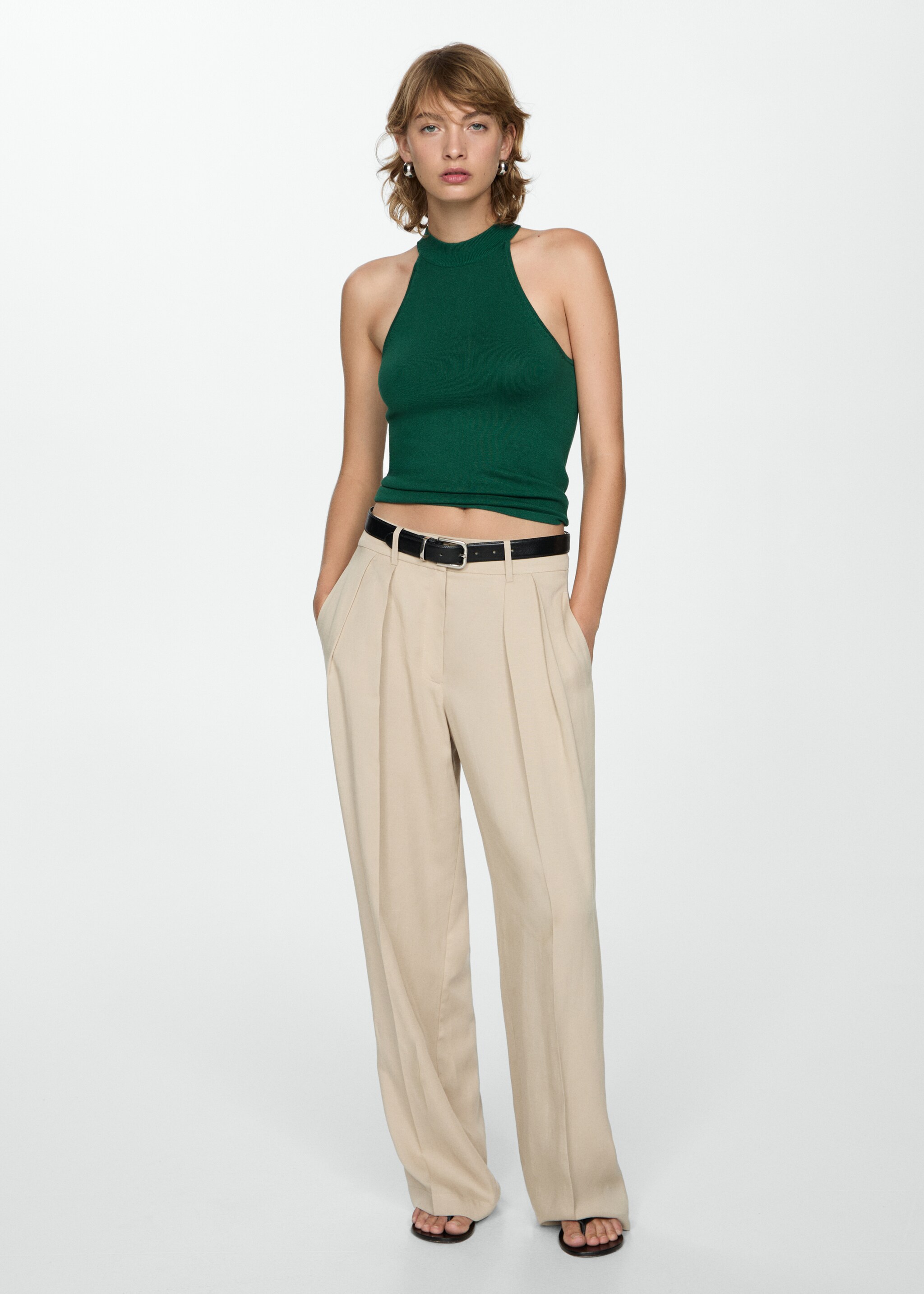 Halter-neck knitted top - General plane