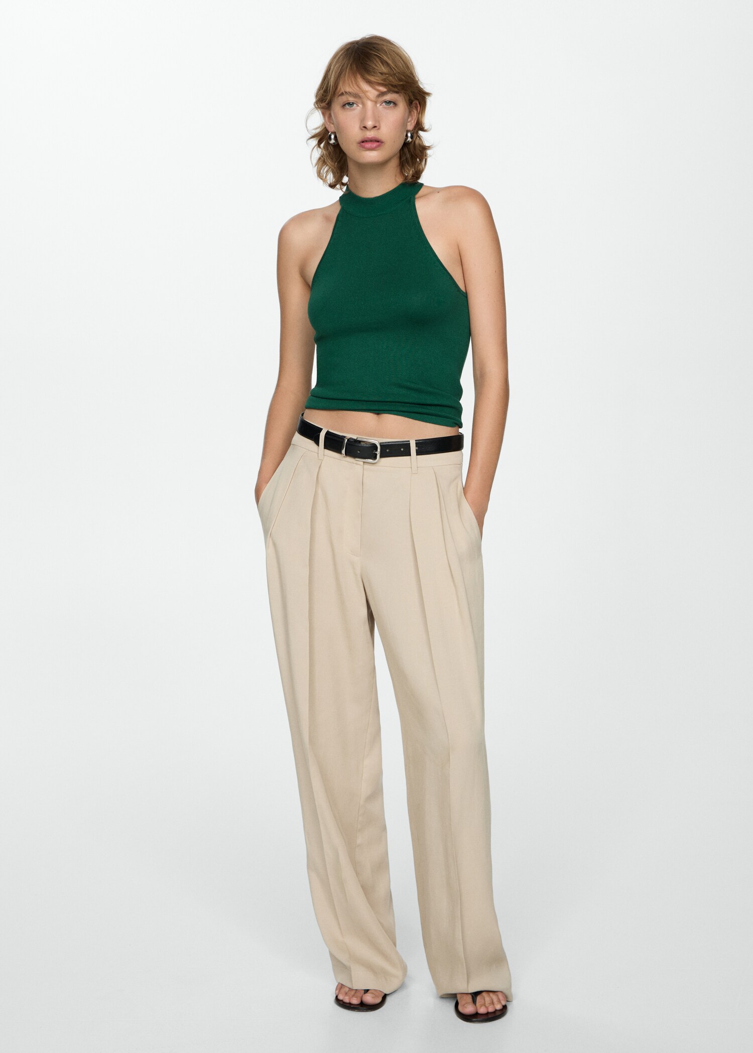 Halter-neck knitted top - General plane