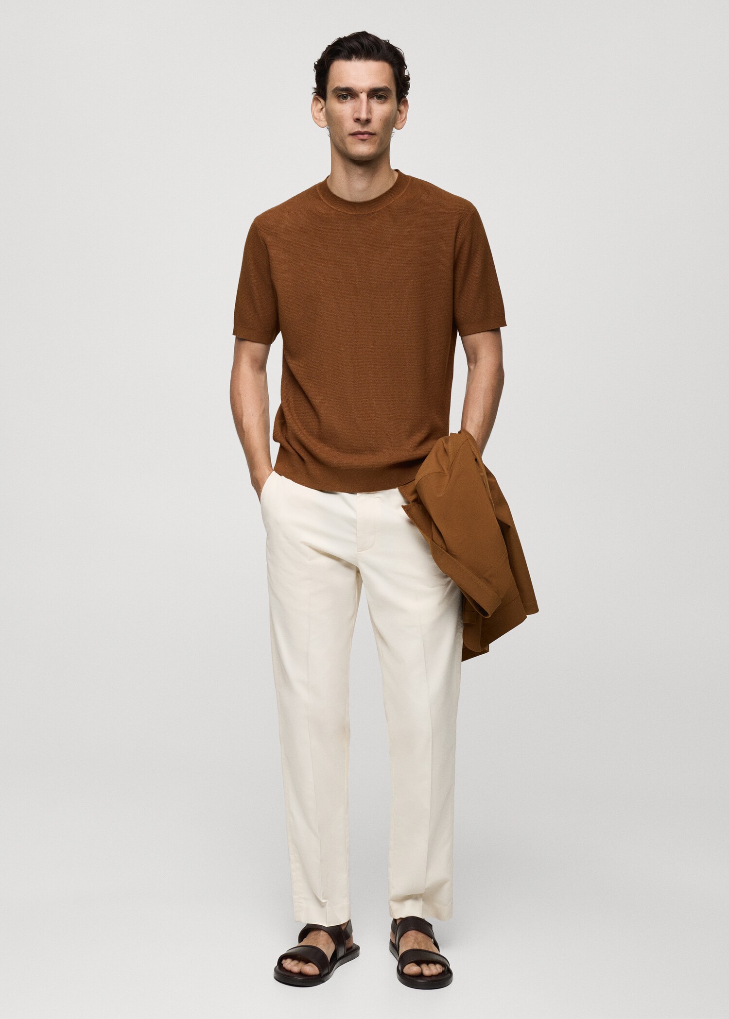 Structured knitted t-shirt - General plane