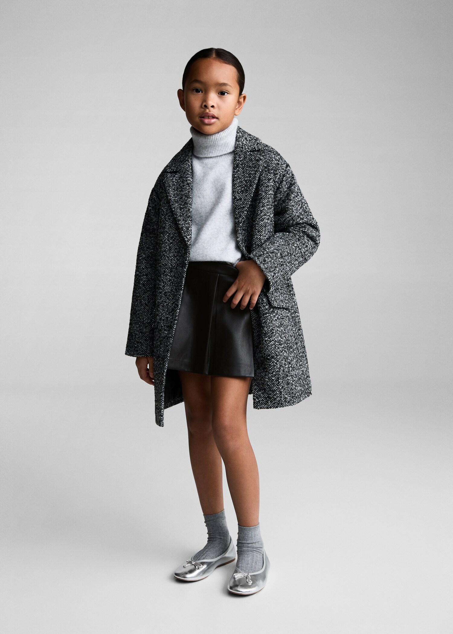 Leather-effect culottes - General plane