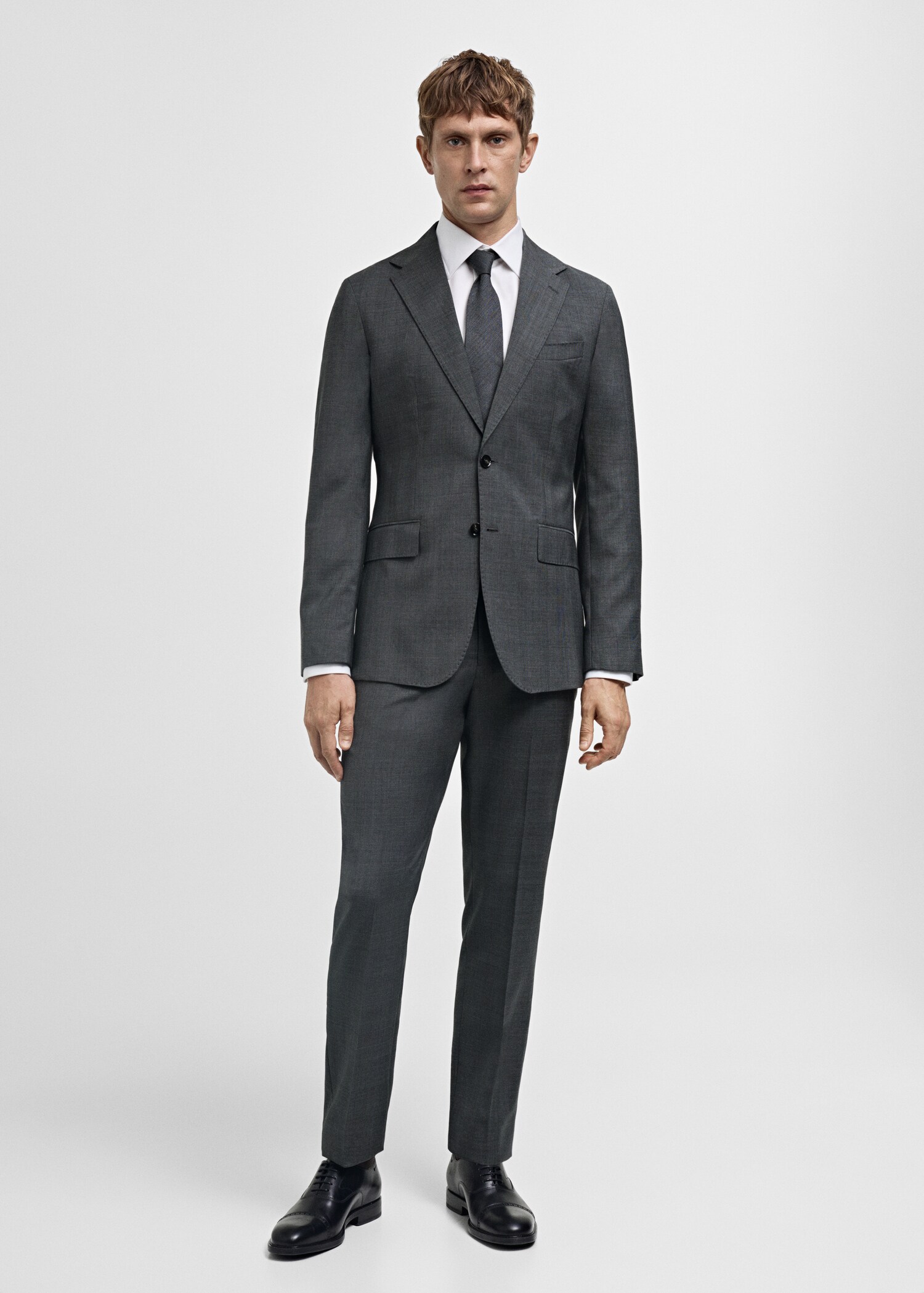 Venecia 100% virgin wool Prince of Wales check suit blazer - General plane
