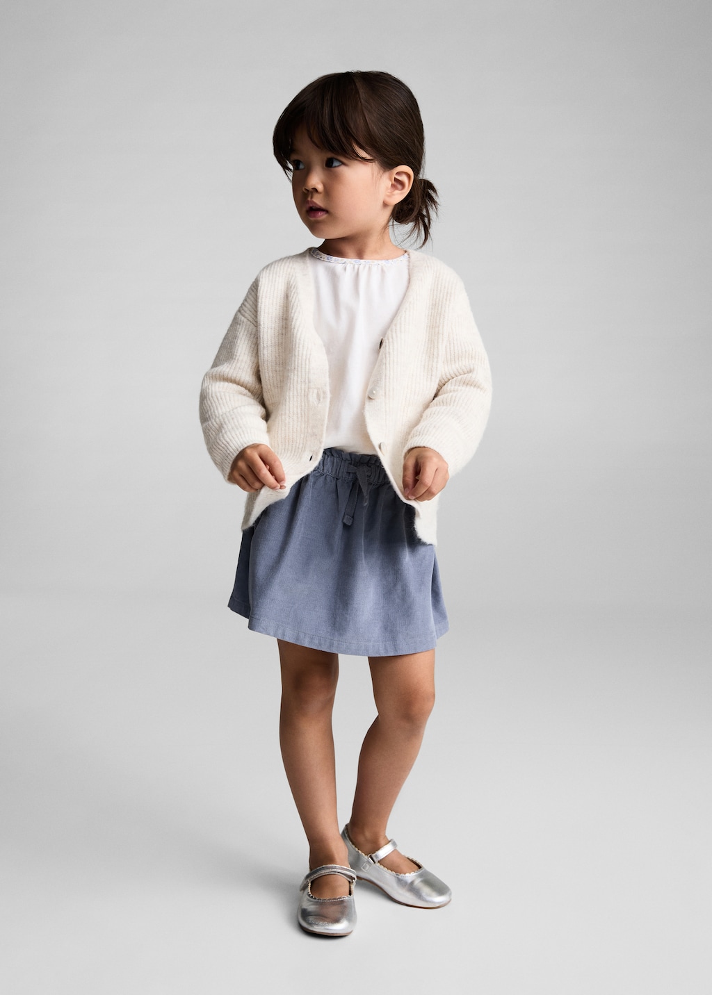 Jupe coton velours cotele