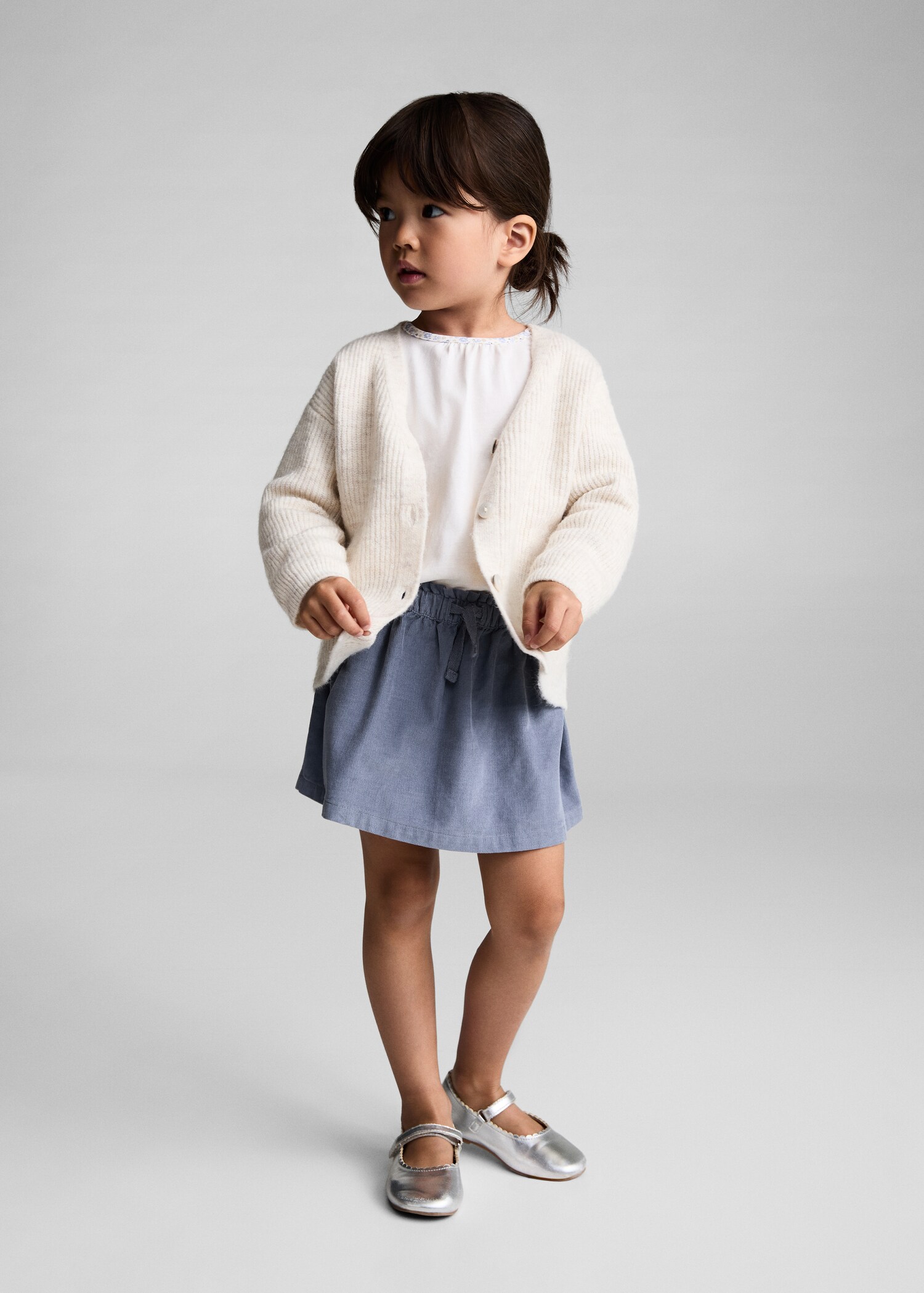 Corduroy cotton skirt - General plane