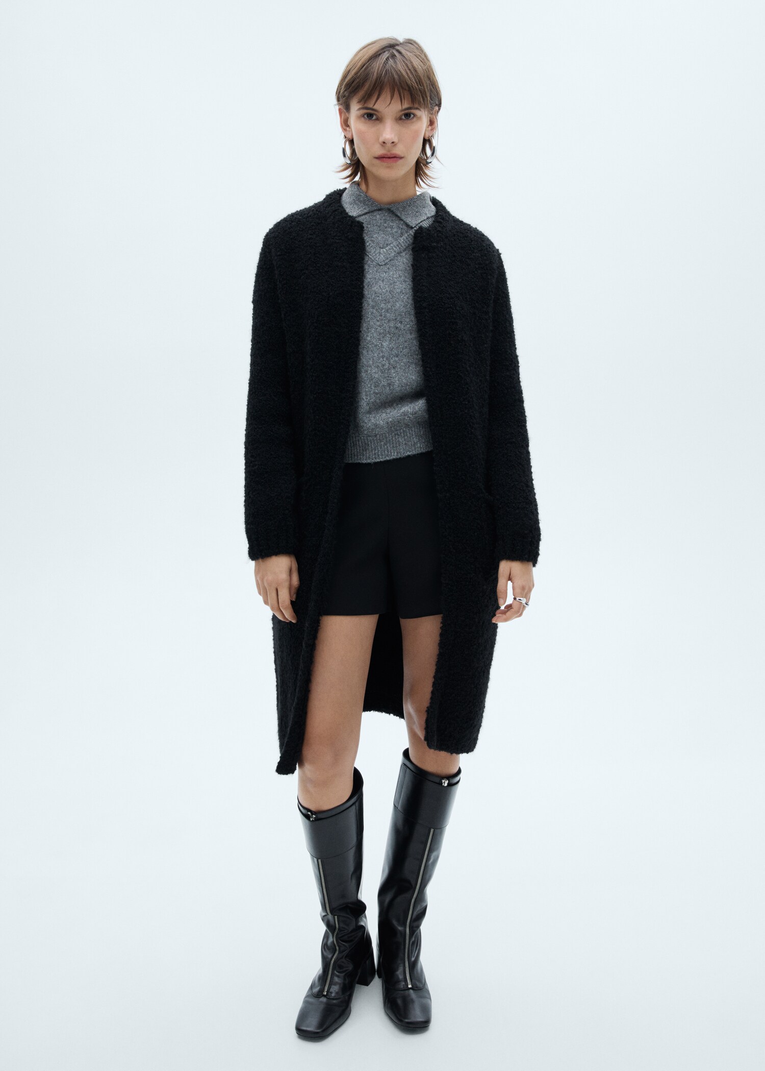 Manteau maille bouclette - Plan général