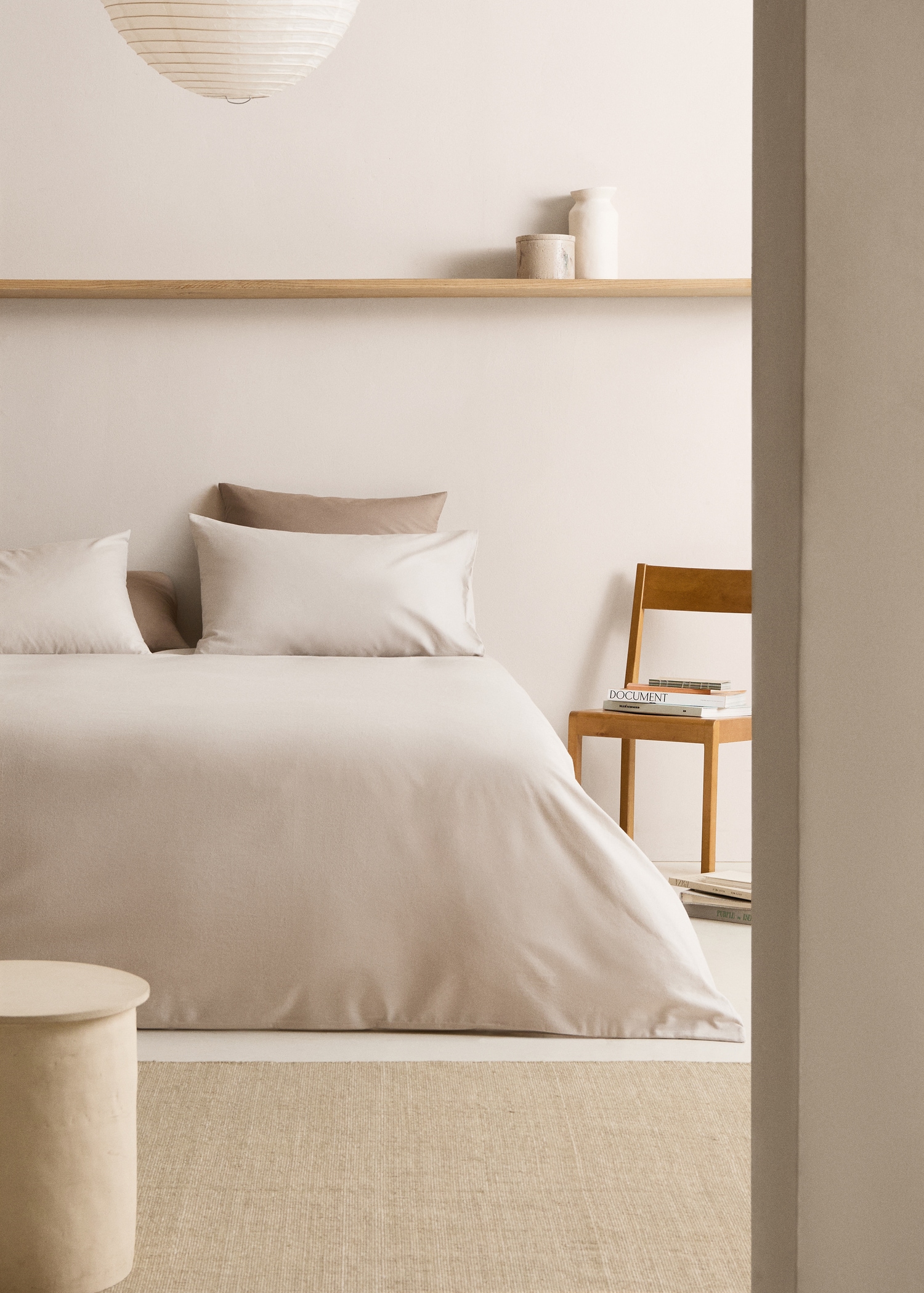 Plain flannel duvet cover Single bed - General plane