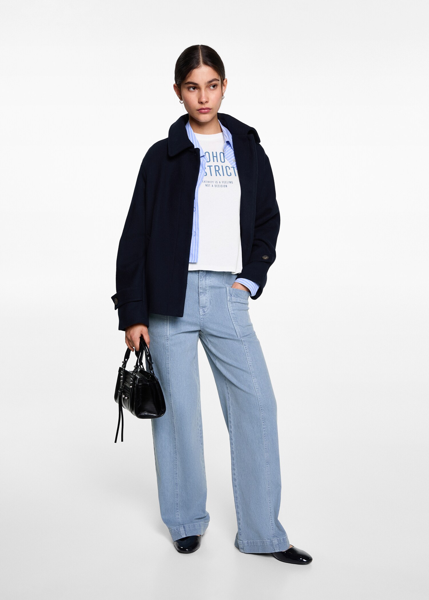 Jean style jupe-culotte poches - Plan général