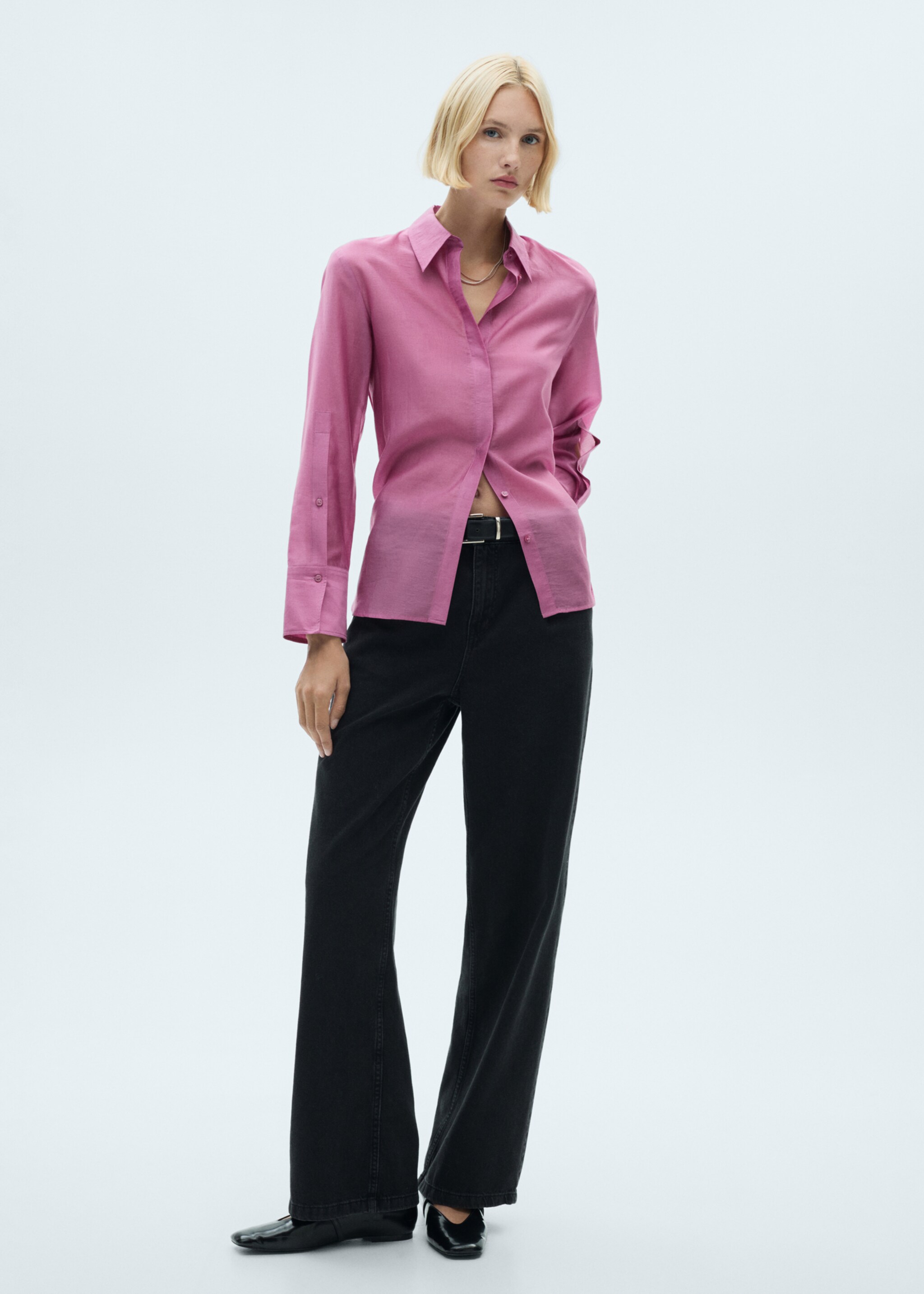 Satin lyocell shirt - Общий план