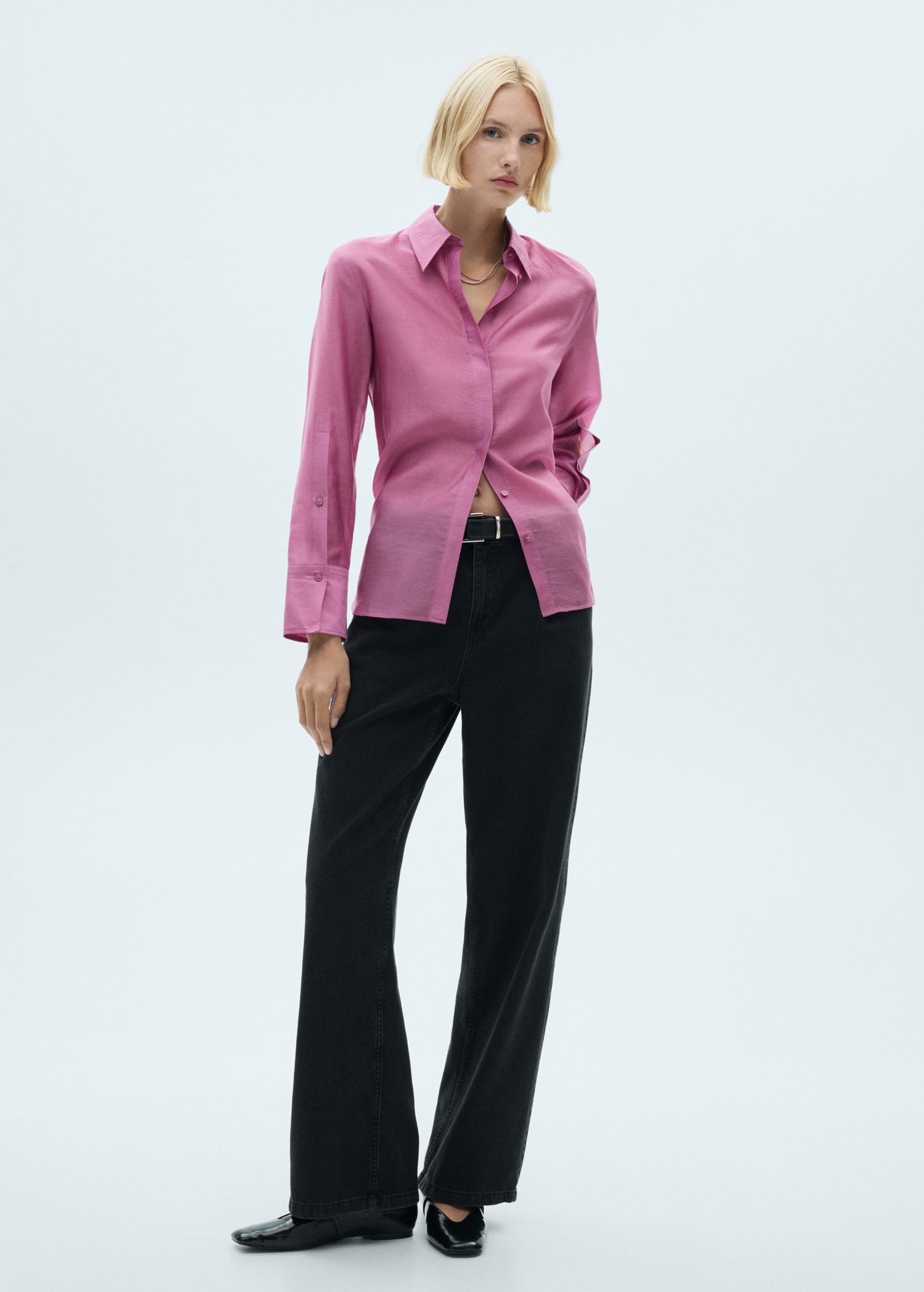 Satin lyocell shirt - Общий план