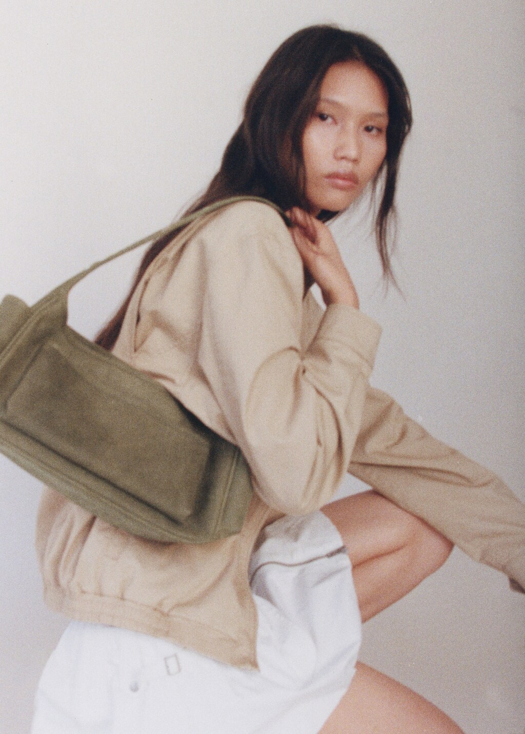 Mango leren tas sale