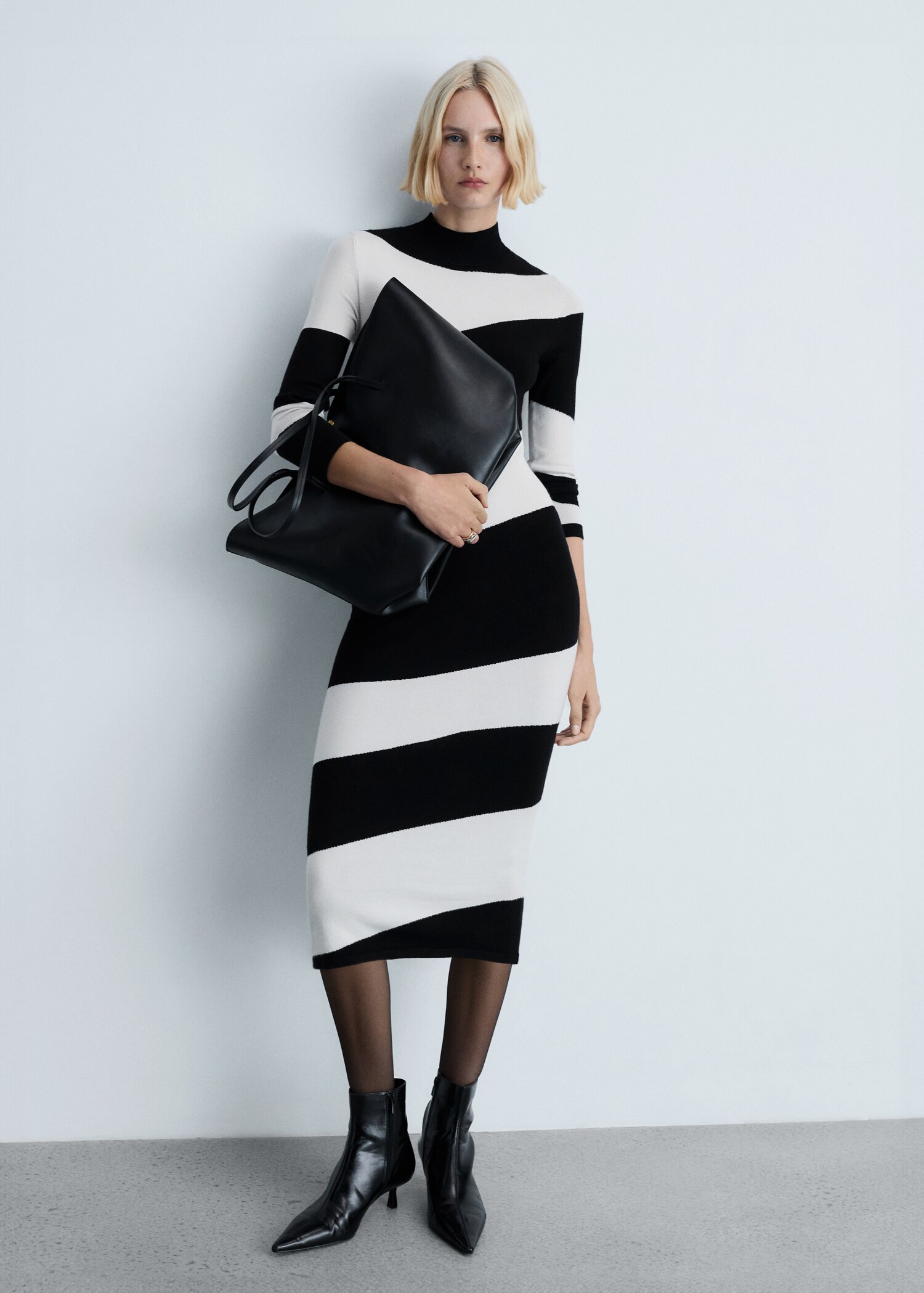 Perkins collar midi dress - General plane