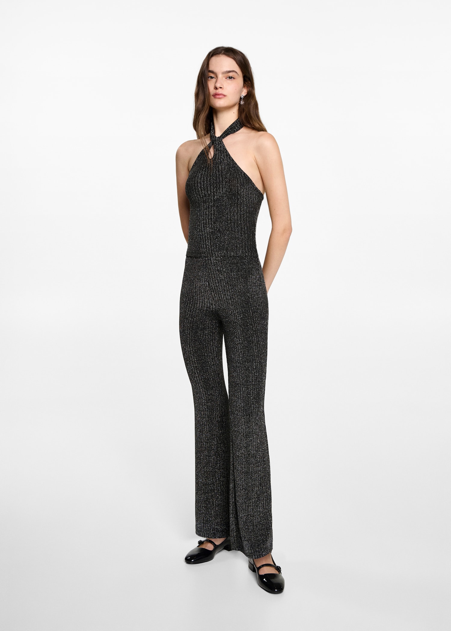 Lurex flare leggings - General plane
