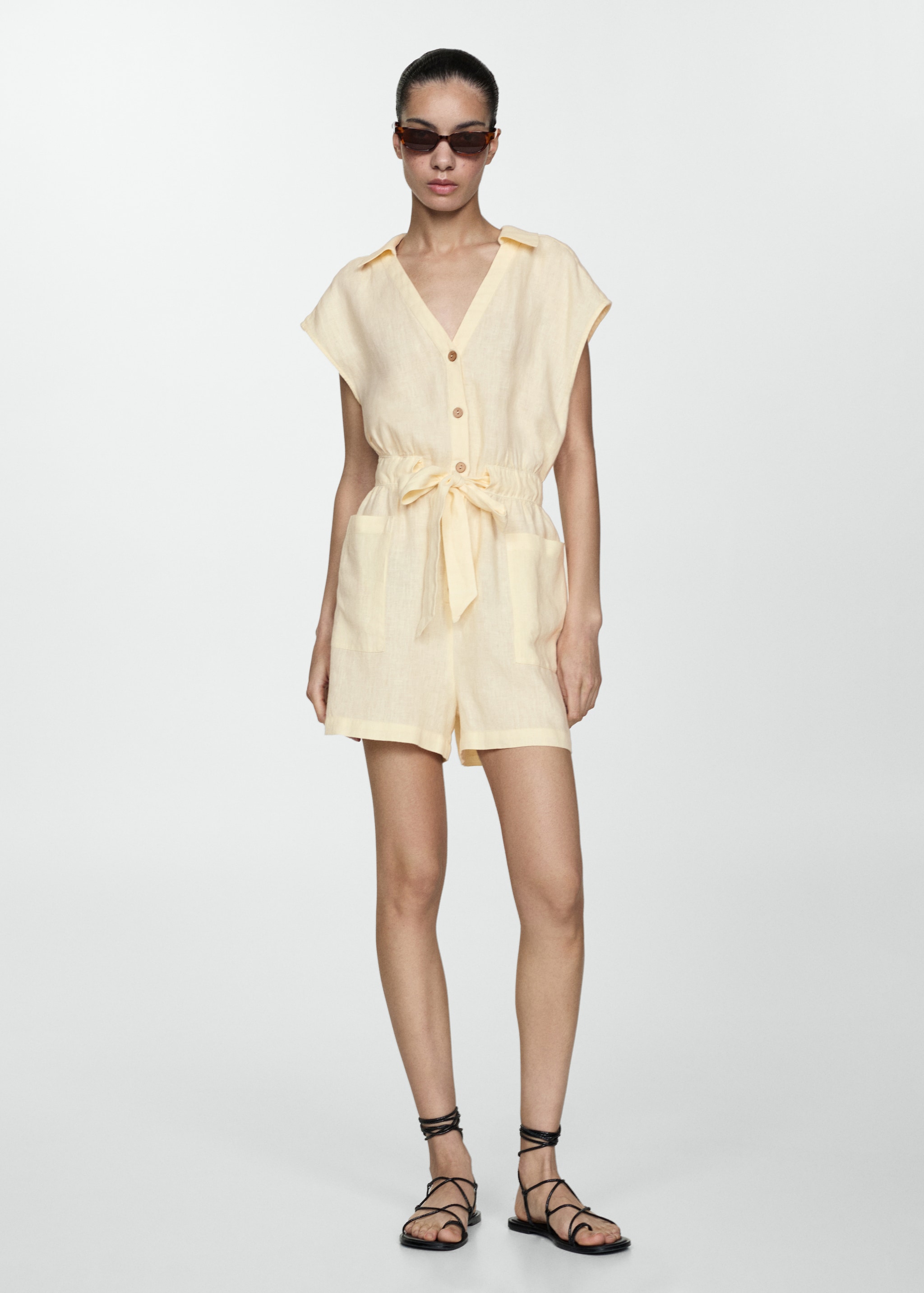 Combi-short lin nœud Femme MANGO France (La Réunion)